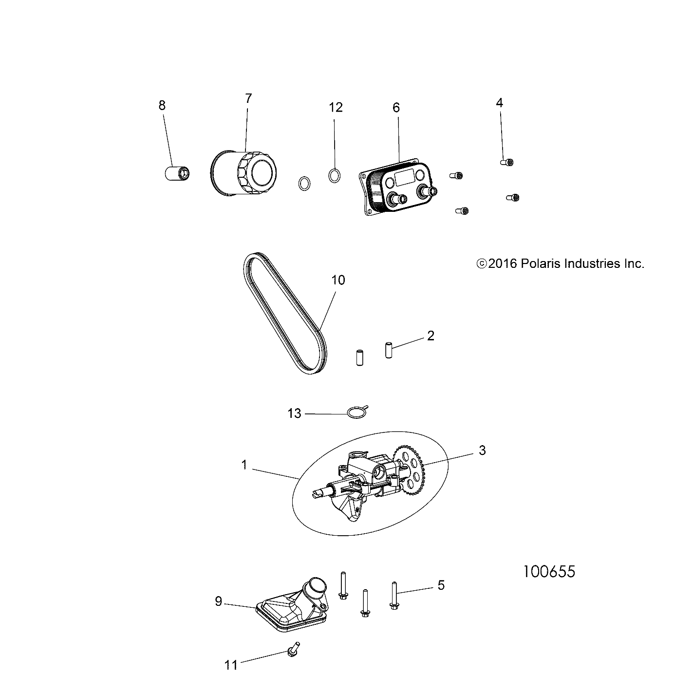 Foto diagrama Polaris que contem a peça 7519303