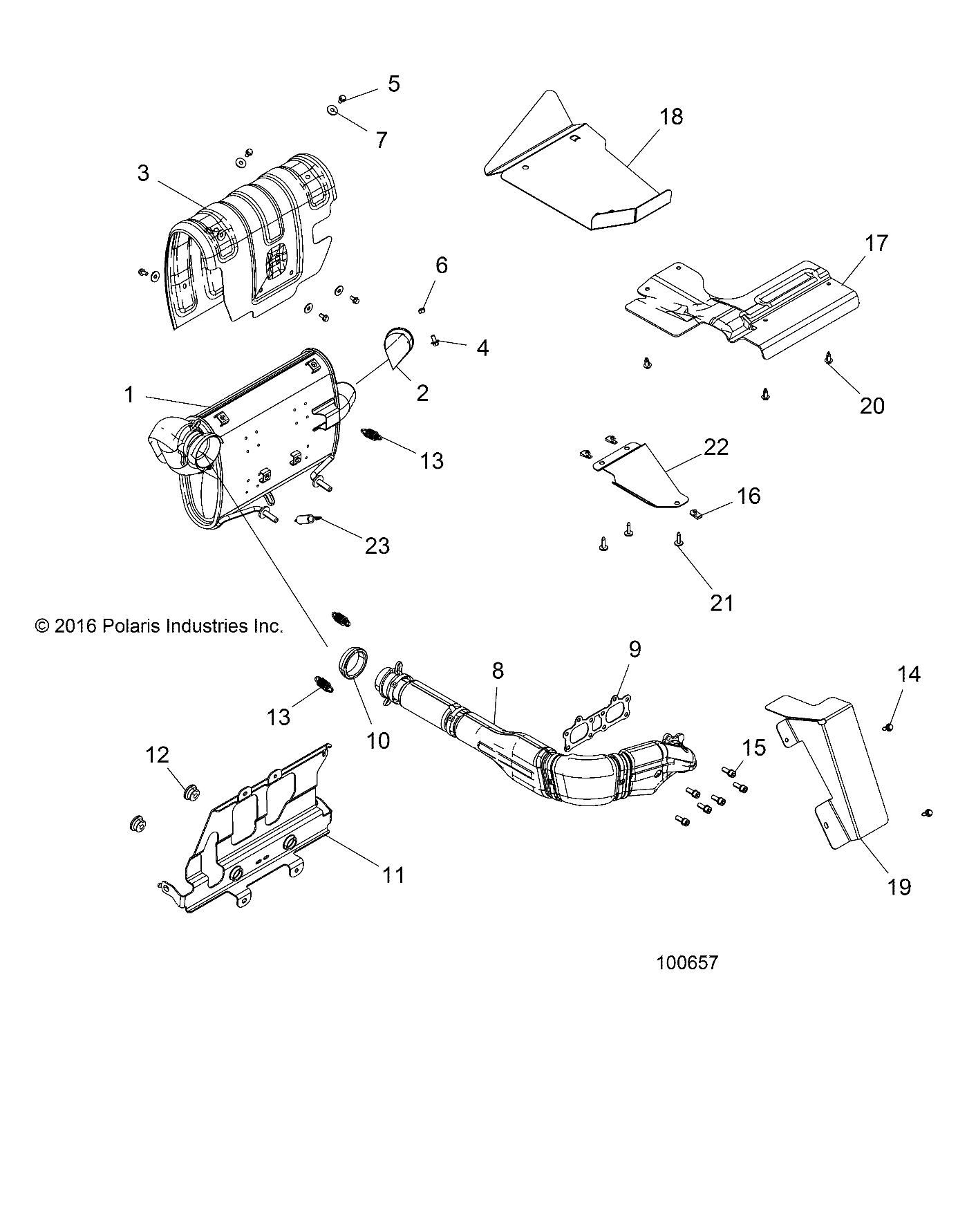 Foto diagrama Polaris que contem a peça 3610184