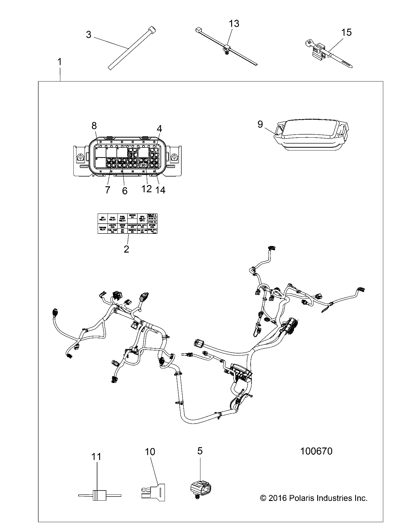 Part Number : 2413565 CHASSIS HARNESS  ACE 900