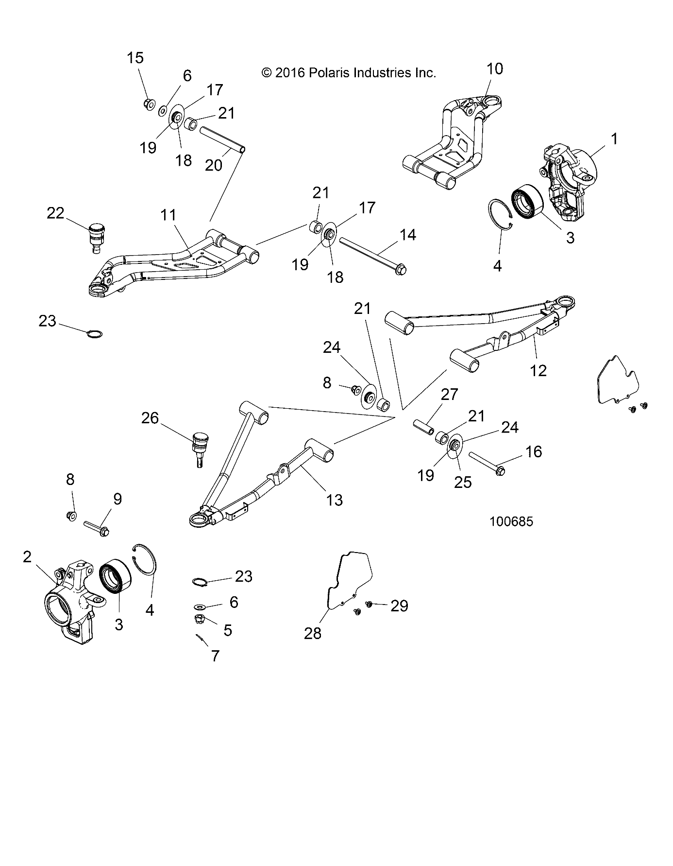 Foto diagrama Polaris que contem a peça 1543790