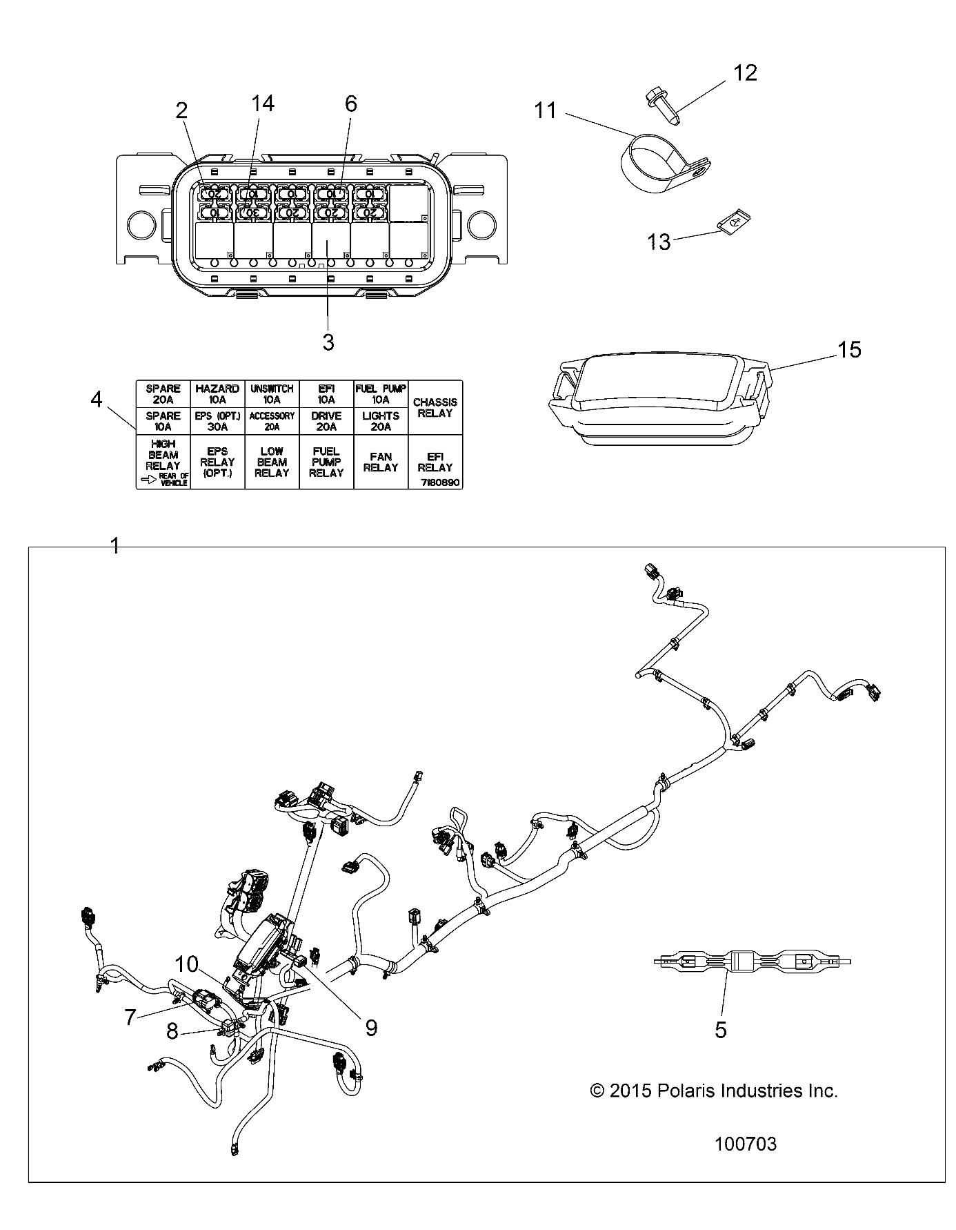 Foto diagrama Polaris que contem a peça 7180890