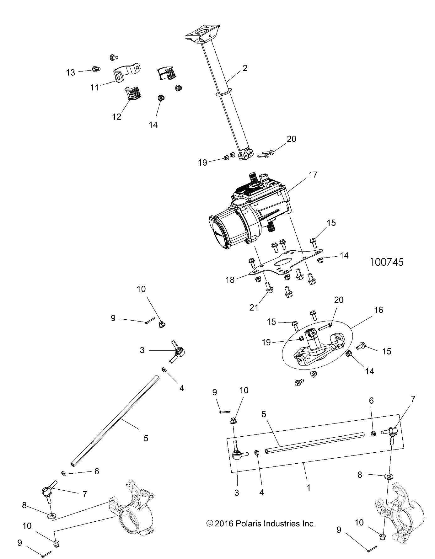 Part Number : 2414461 POWER STEERING ASSEMBLY  ATV