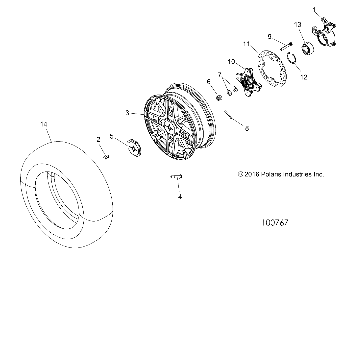 Foto diagrama Polaris que contem a peça 5416189