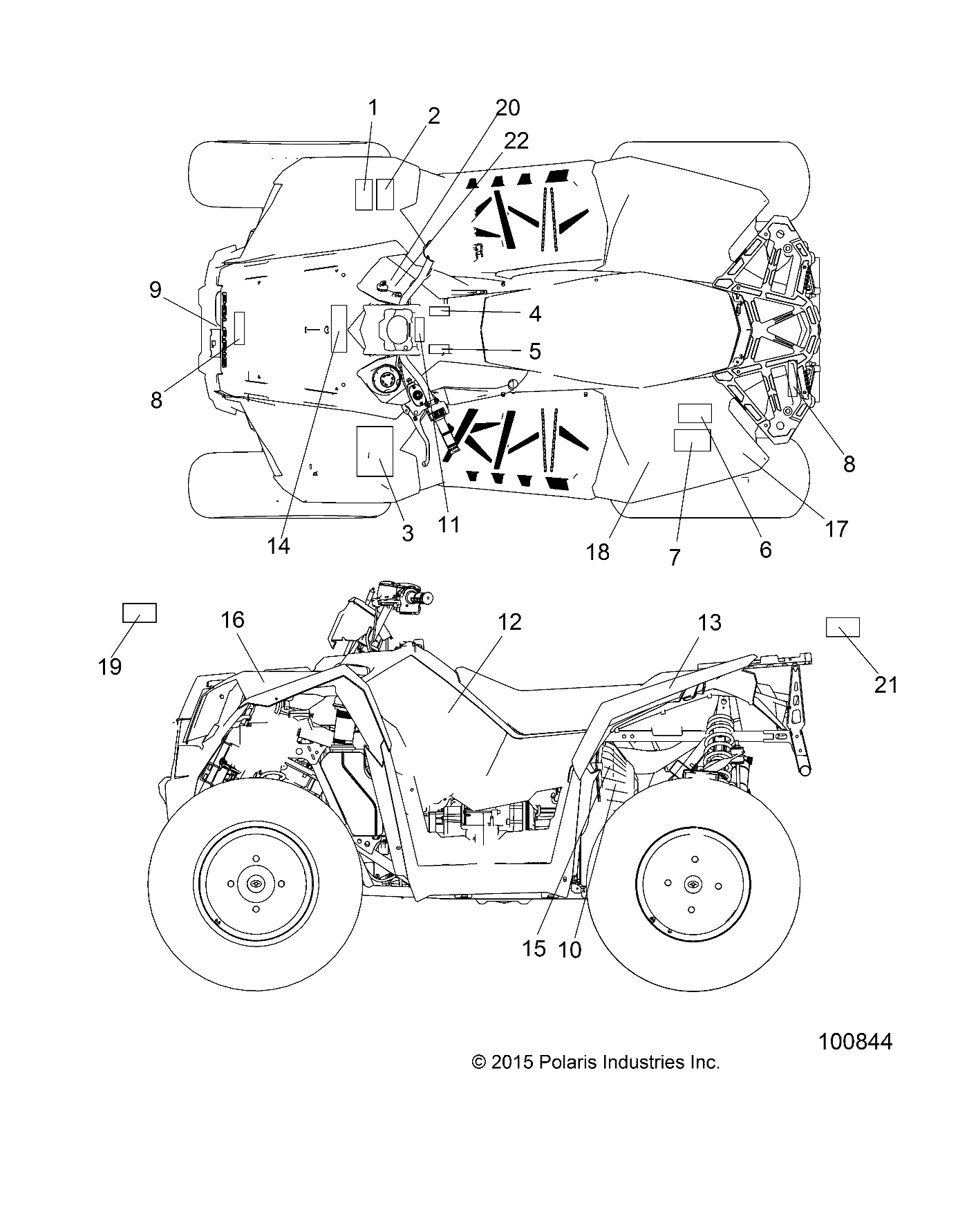 Foto diagrama Polaris que contem a peça 7183750