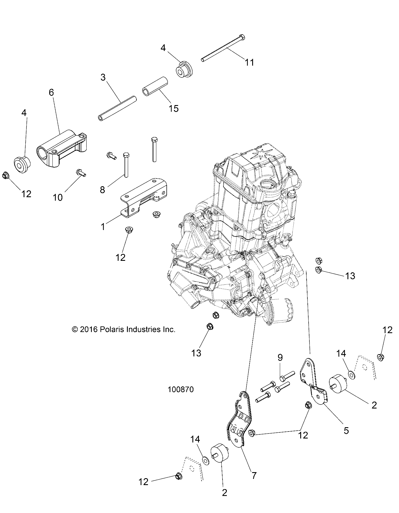 Foto diagrama Polaris que contem a peça 3022071