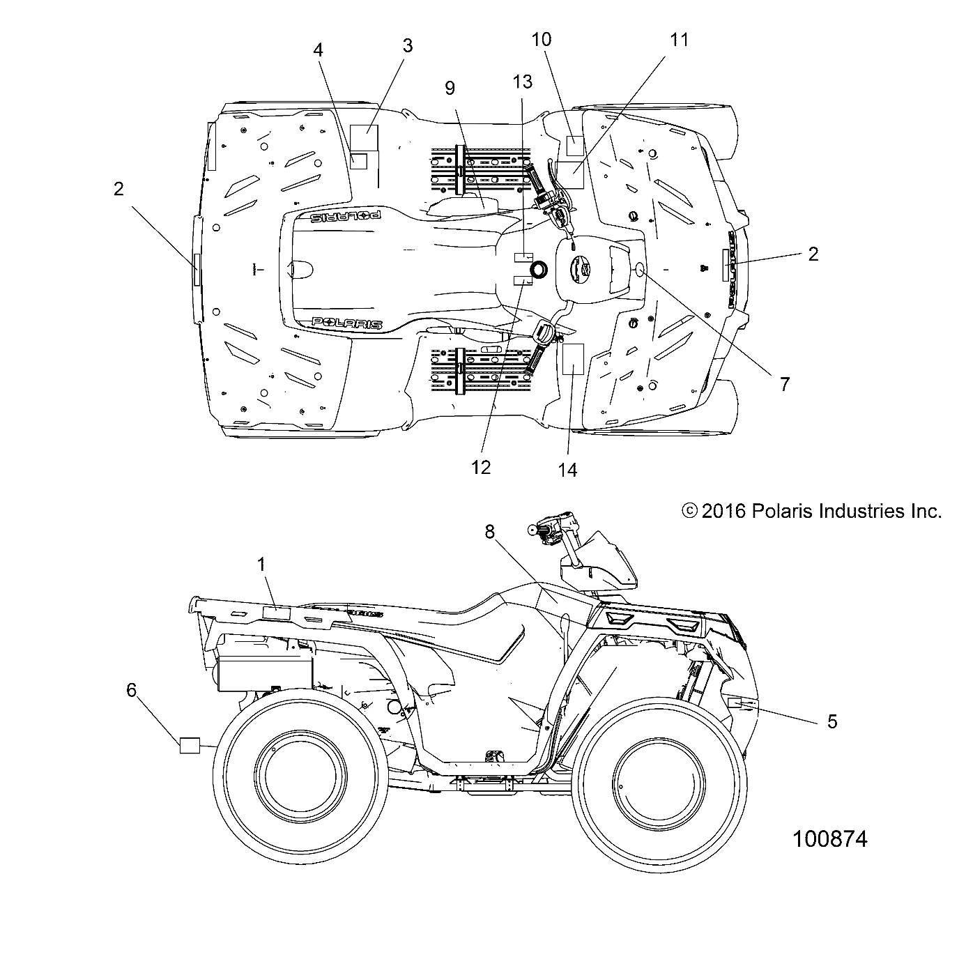 Foto diagrama Polaris que contem a peça 7175486