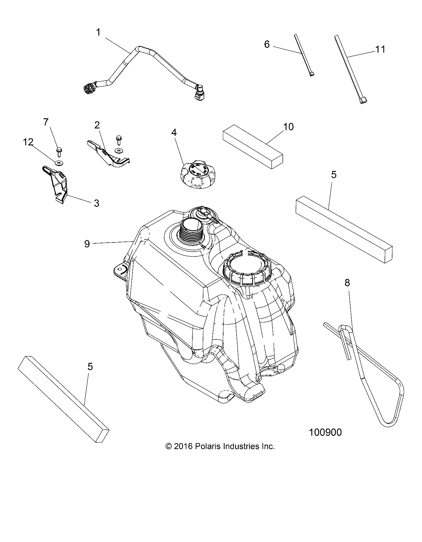 Part Number : 2521713 FUEL TANK ASSEMBLY  570 EFI