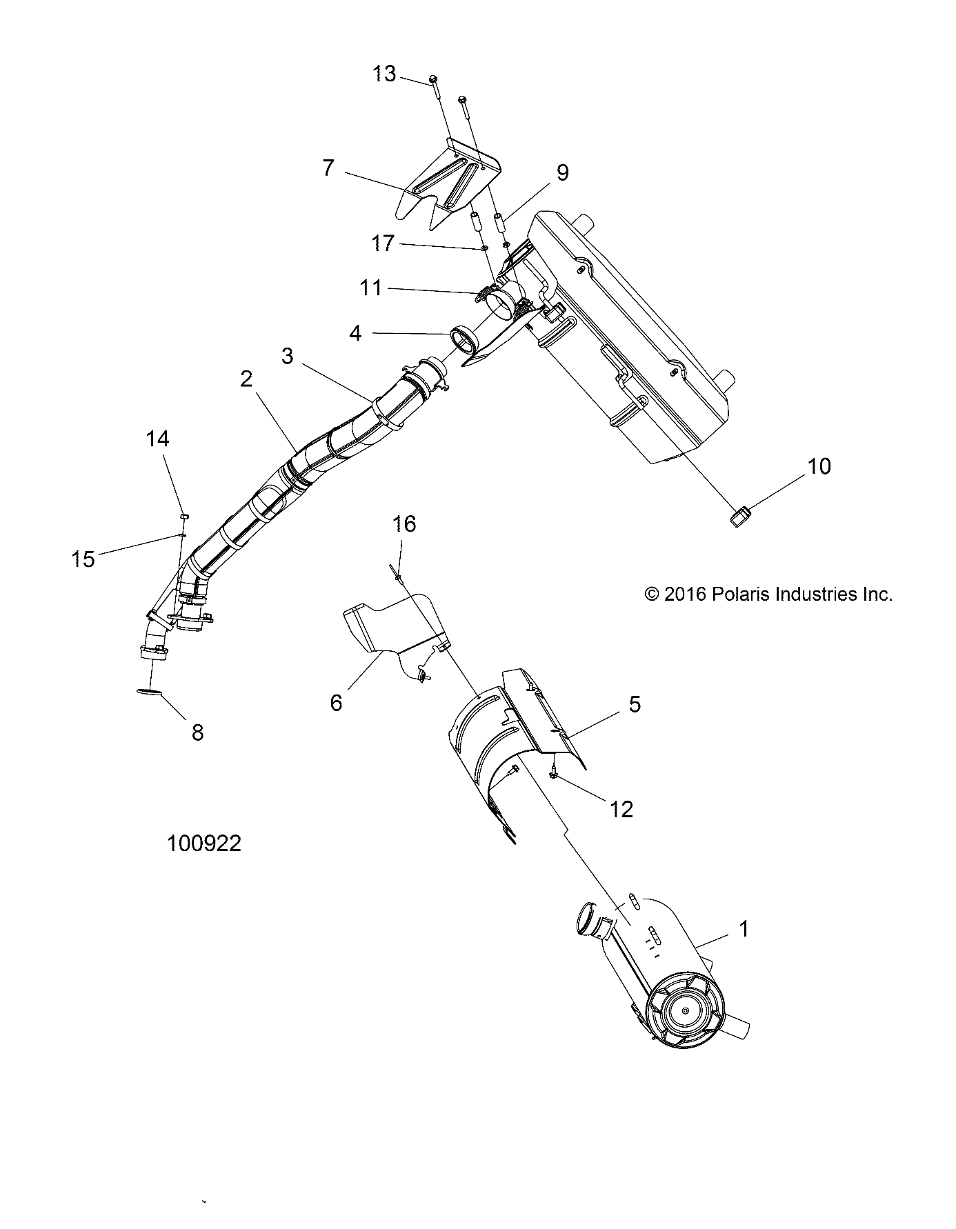 Part Number : 1262974 TWIN EXHAUST PIPE ASSEMBLY