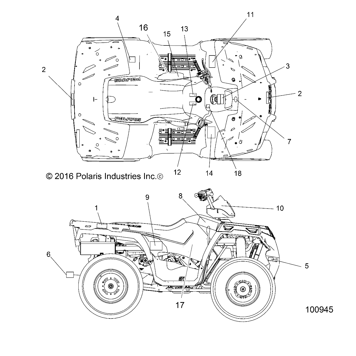 Foto diagrama Polaris que contem a peça 7181541