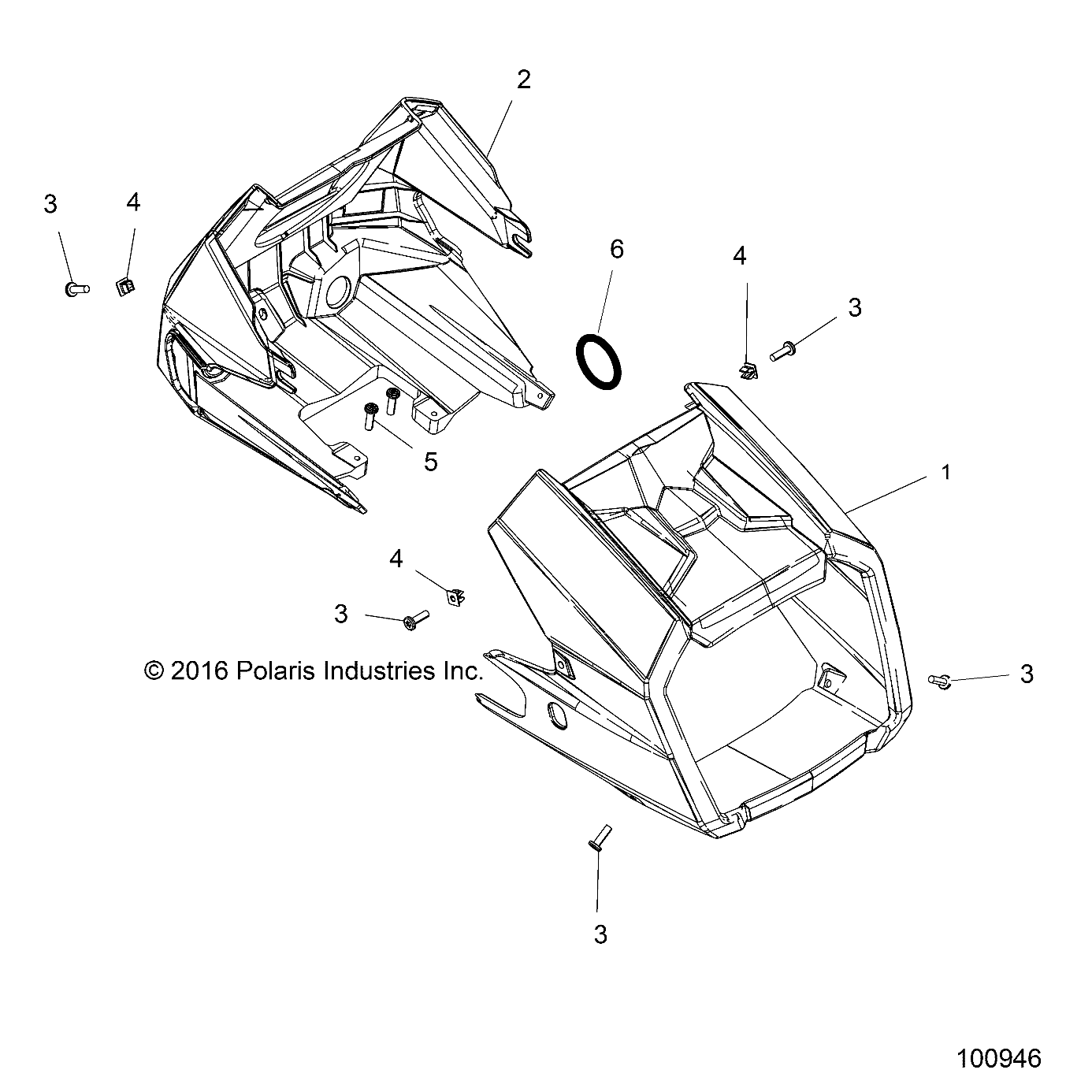 Part Number : 5455075-070 POD-HDLT RR W/KSTN OPD CUT BLK