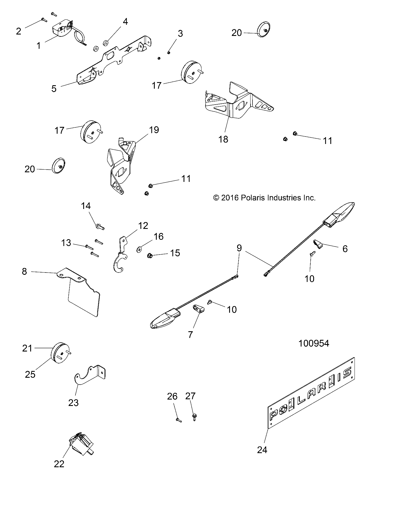 Part Number : 5263392-458 BRKT-FR REG PL SCRM EU M.BLK