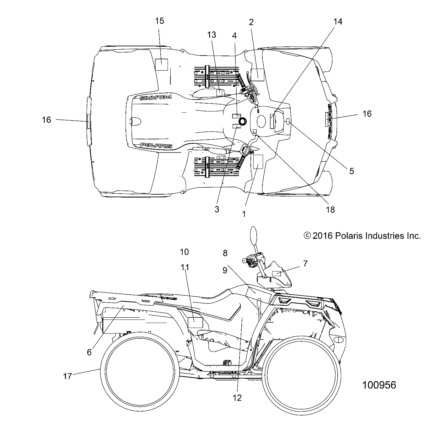 Foto diagrama Polaris que contem a peça 7184308