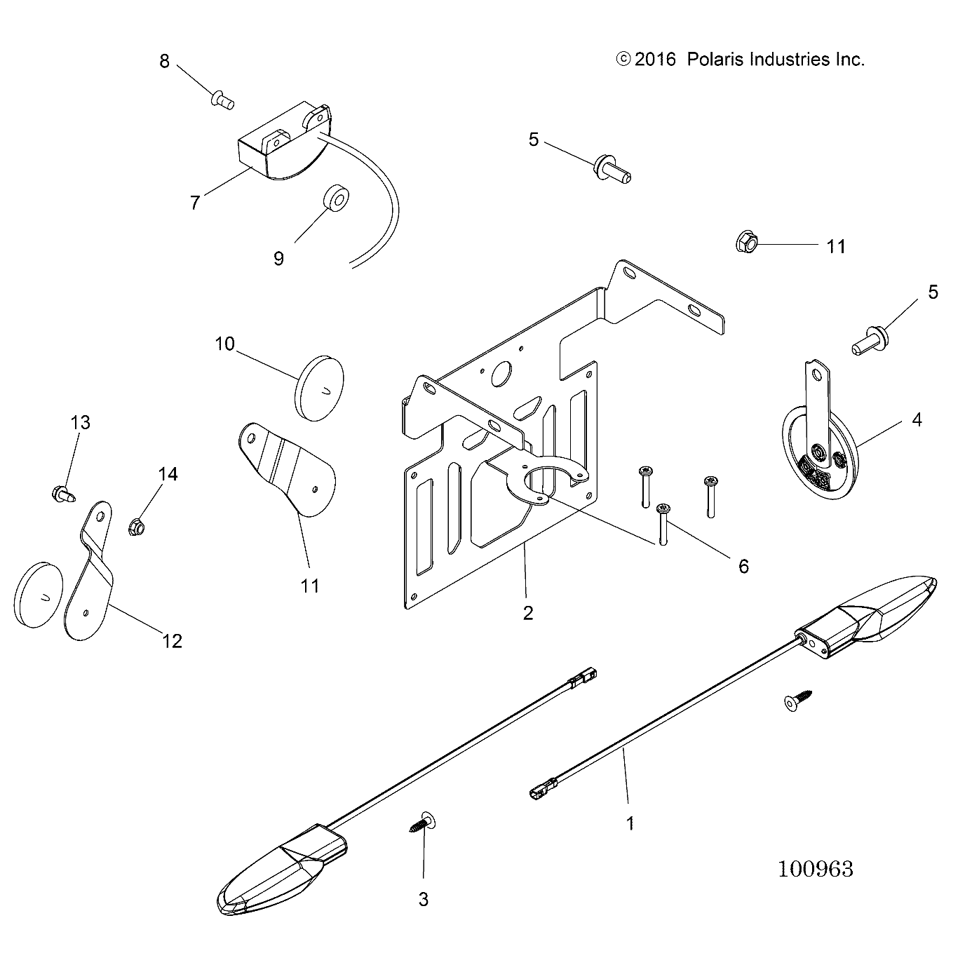 Part Number : 5263772-458 BRK-LIC.PLATE RR TRL-SKT M.BLK