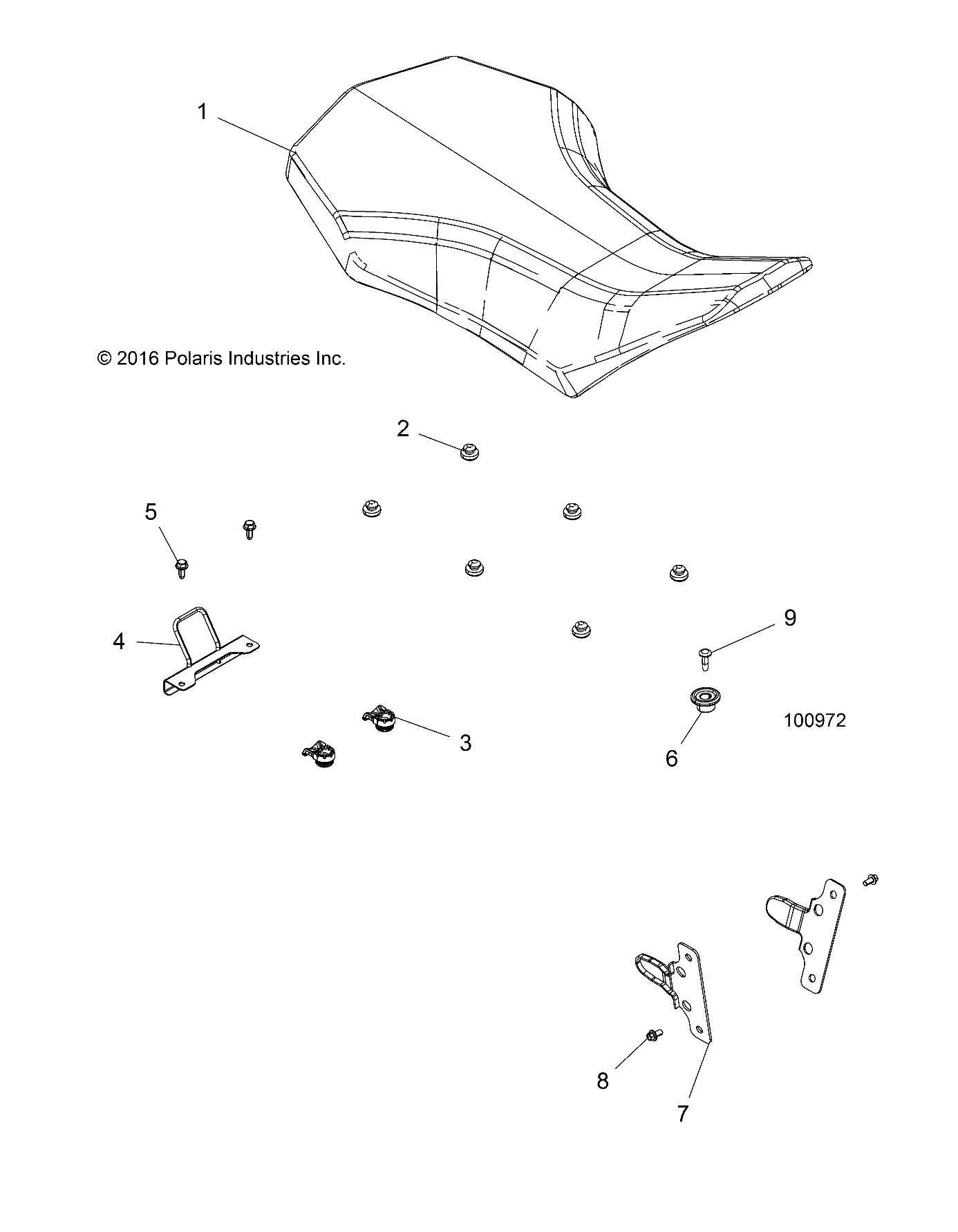 Part Number : 2688600 ASM-SEAT BLK/TITANIUM WHT ST