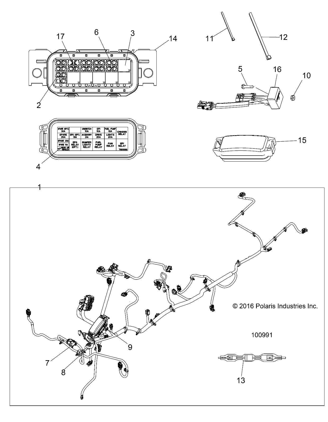 Part Number : 2413827 HARNESS-MAIN SPM 570 ETC MD X2