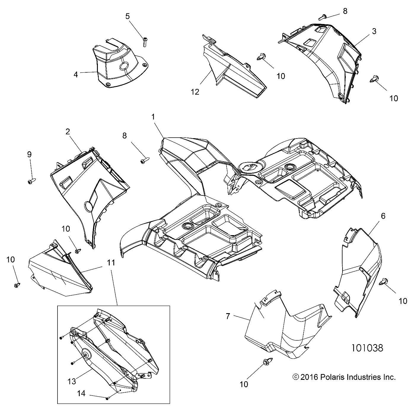 Part Number : 5437739-754 COVER-FR PNTD L.MRN