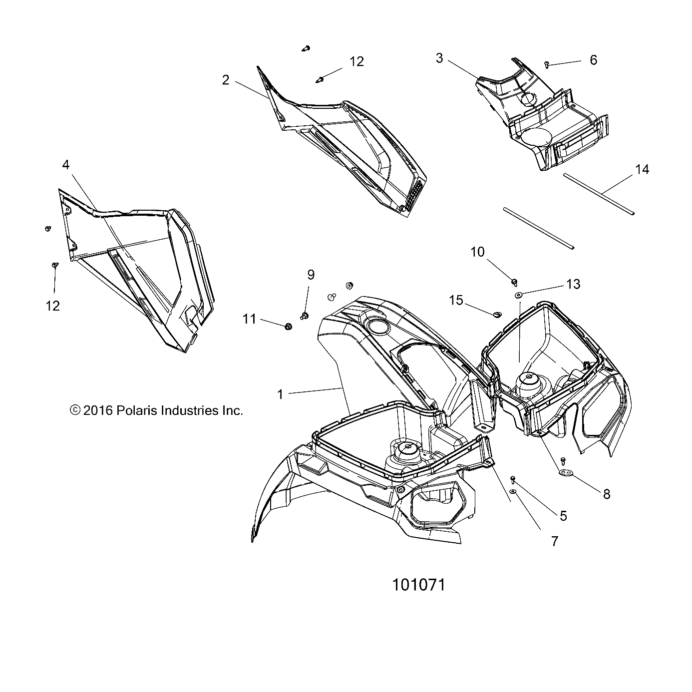 Foto diagrama Polaris que contem a peça 5451308-464