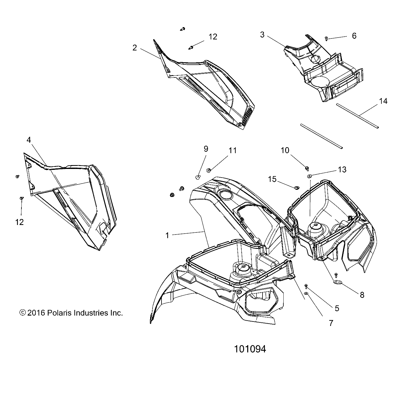 Foto diagrama Polaris que contem a peça 5439069-293