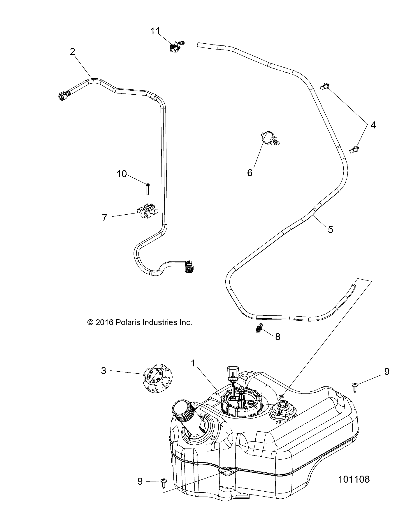 Part Number : 2521694 ASM-FUEL LINE RAIL TO TANK