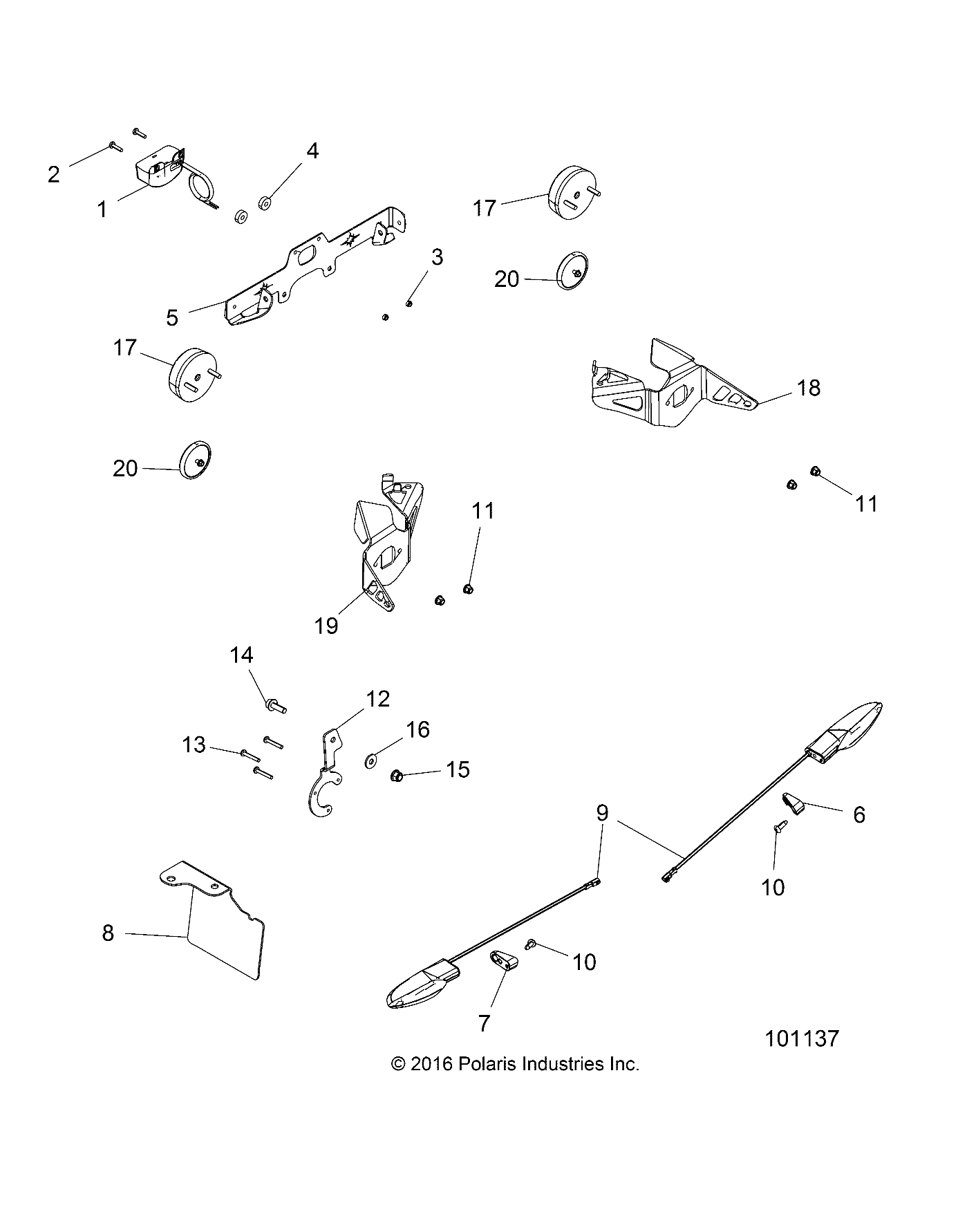 Foto diagrama Polaris que contem a peça 5813106