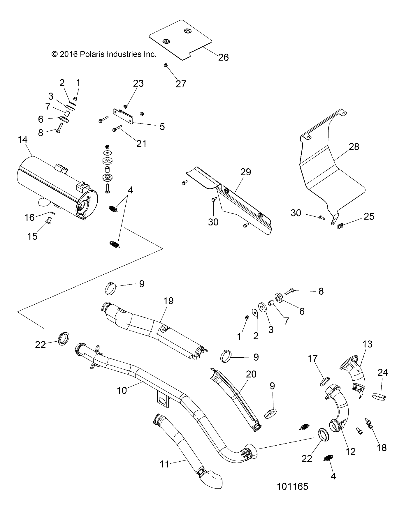 Part Number : 5262291 SHIELD-EXHAUST BOX 6X6