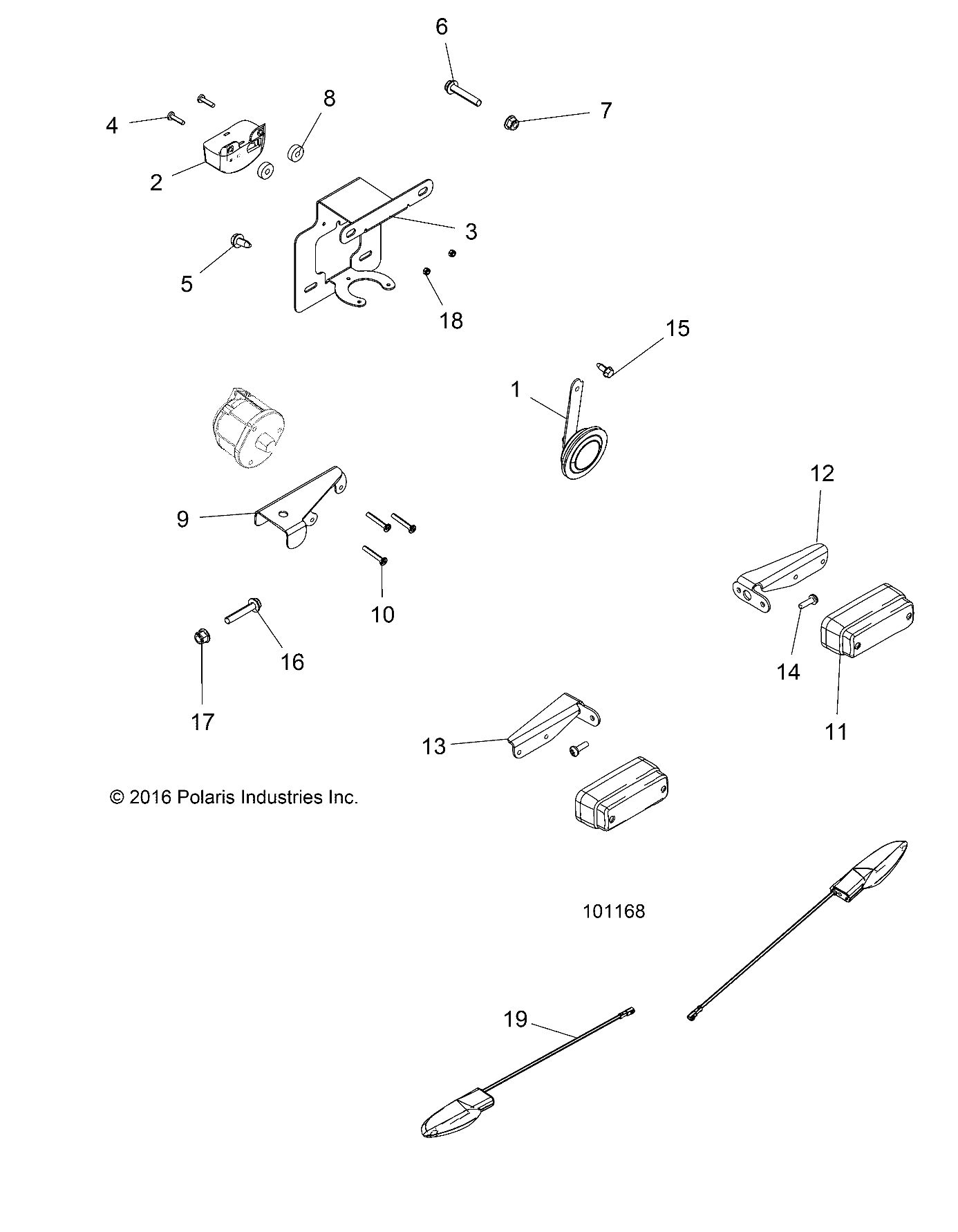Foto diagrama Polaris que contem a peça 5260172-458