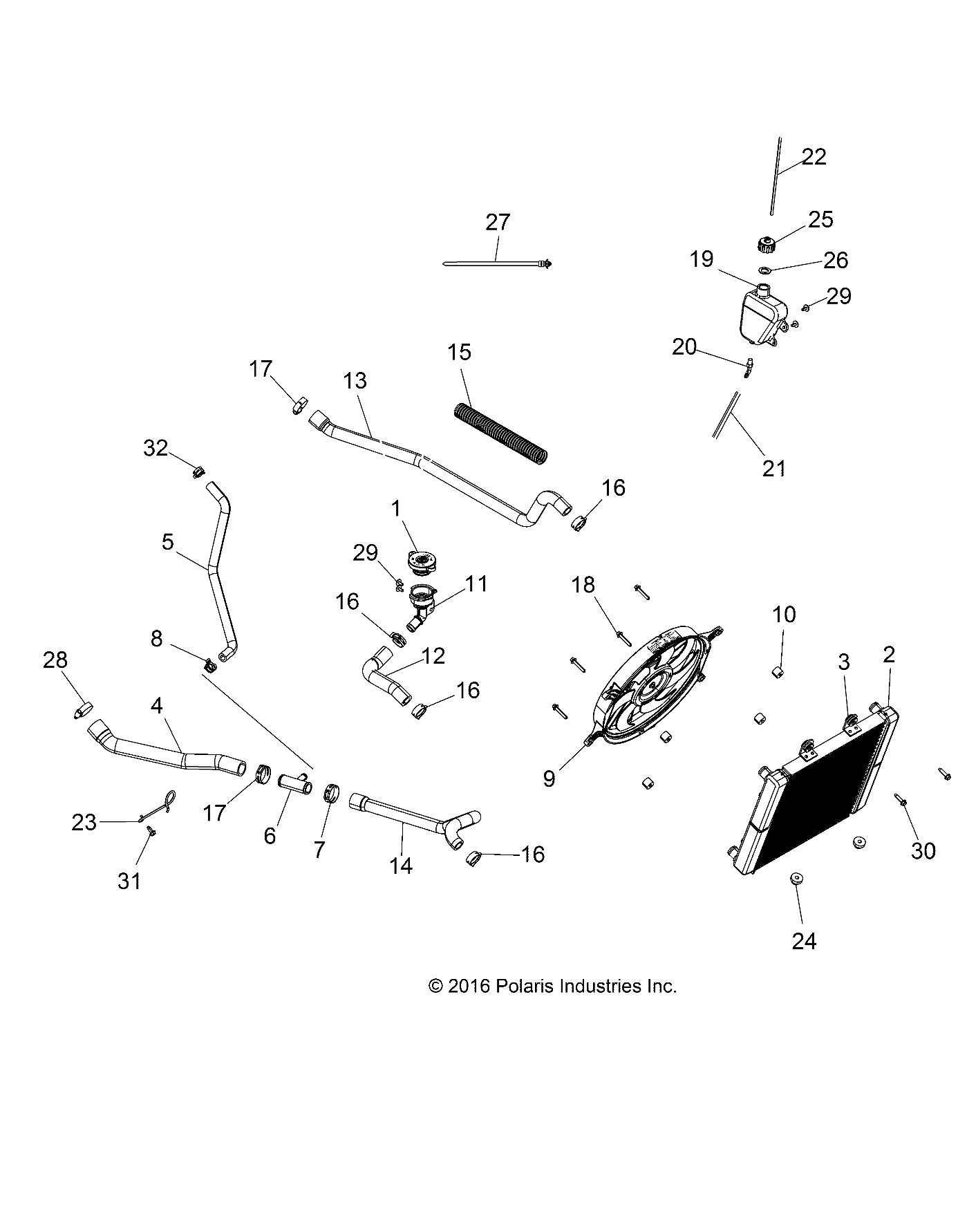 Foto diagrama Polaris que contem a peça 5415336