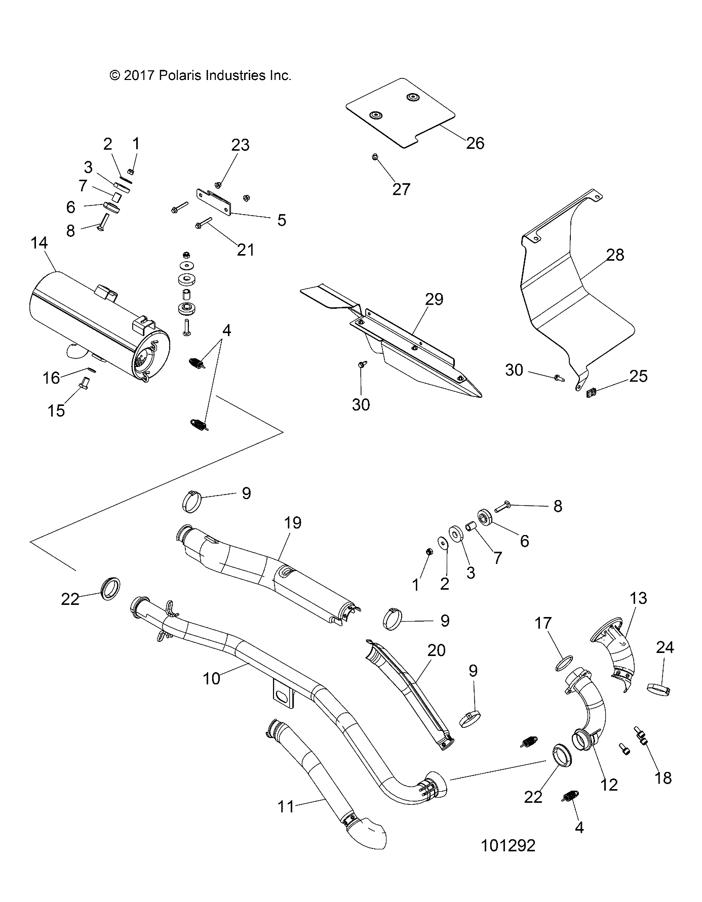 Foto diagrama Polaris que contem a peça 5260802