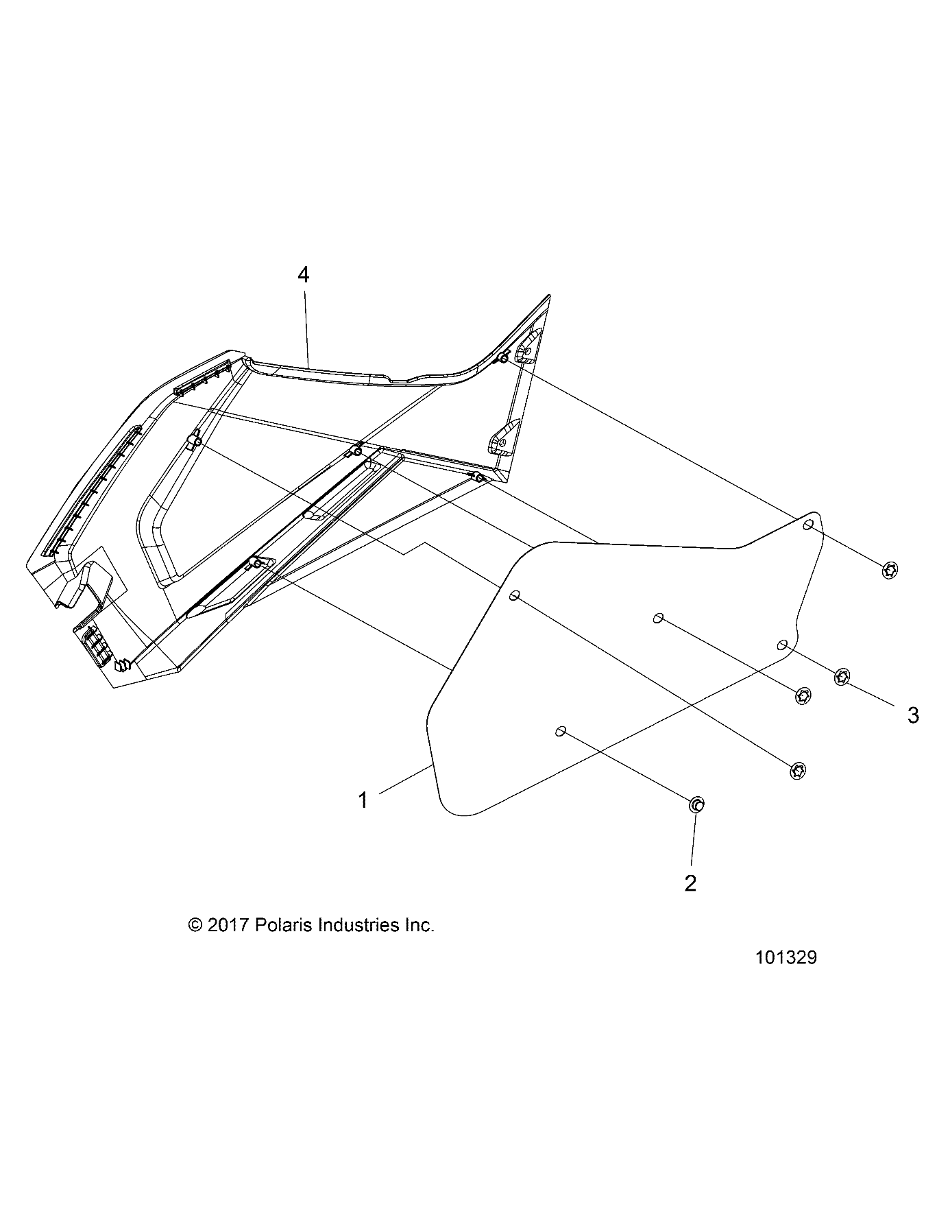 Part Number : 5453642-498 SIDE PANEL  RIGHT  SB GRN MTLC