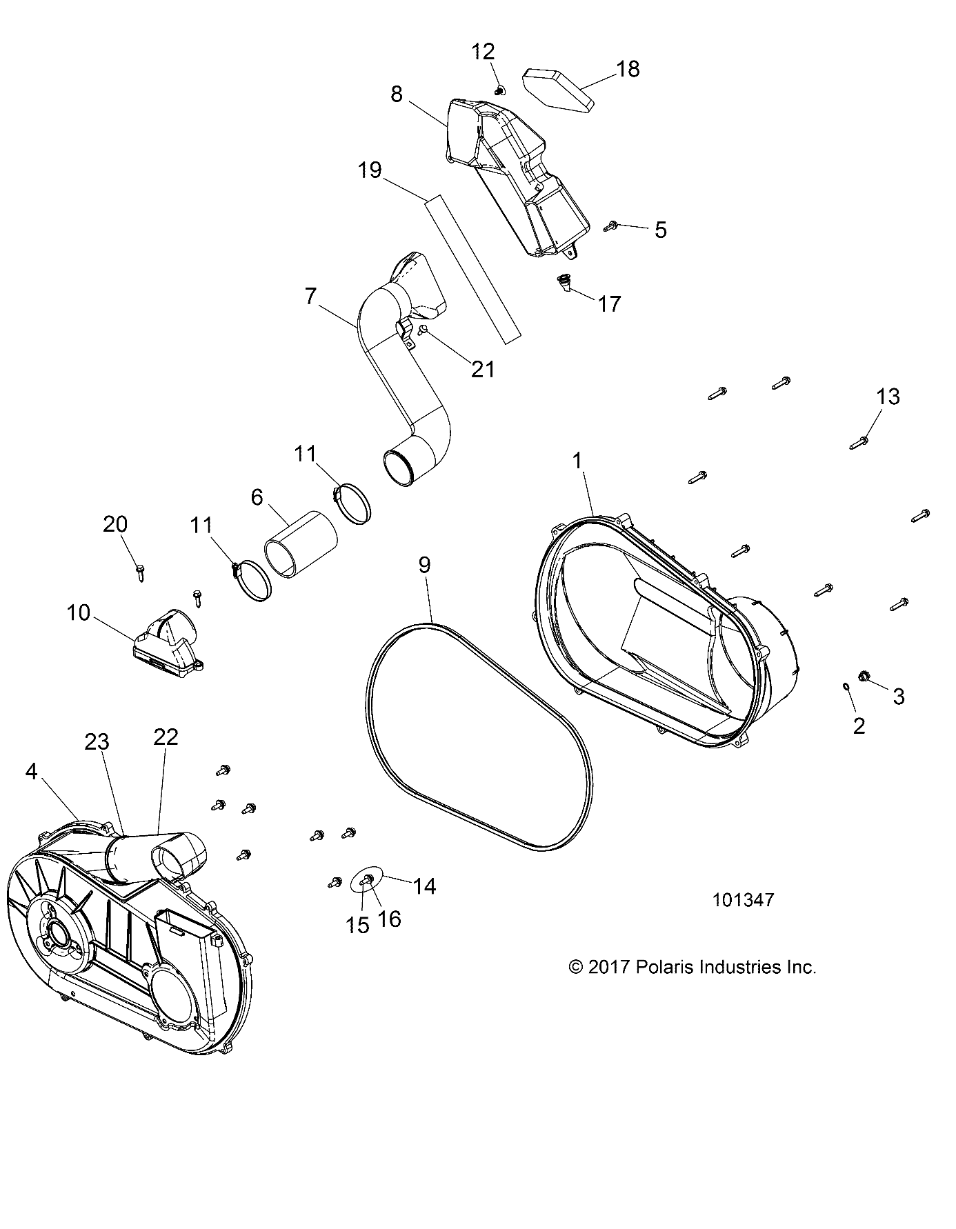 Part Number : 5453086 DUCT-OUTLET CLUTCH