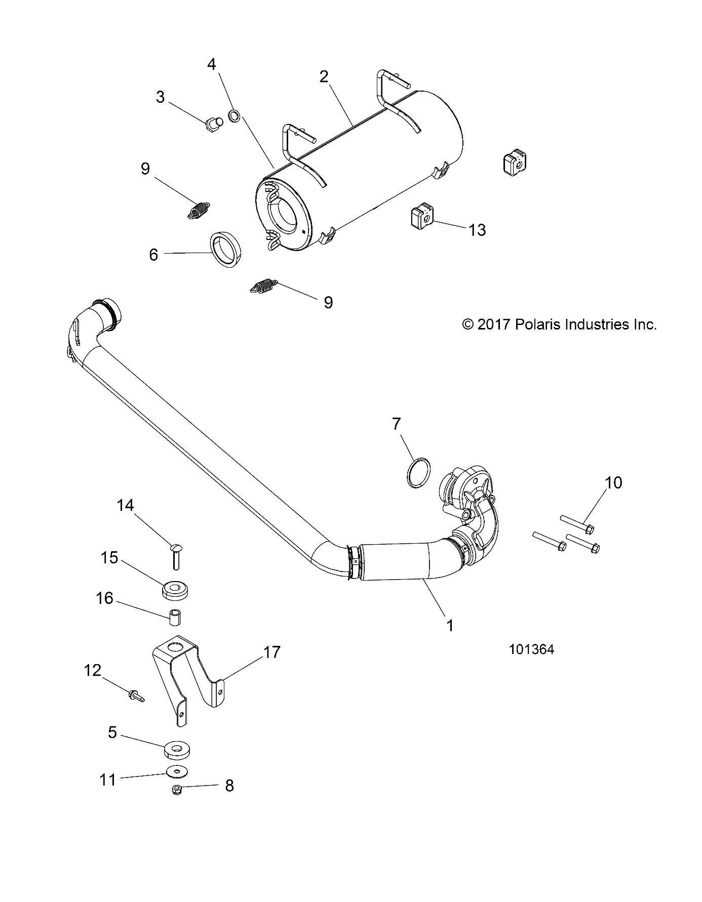 Part Number : 1263115 EXHAUST PIPE ASSEMBLY