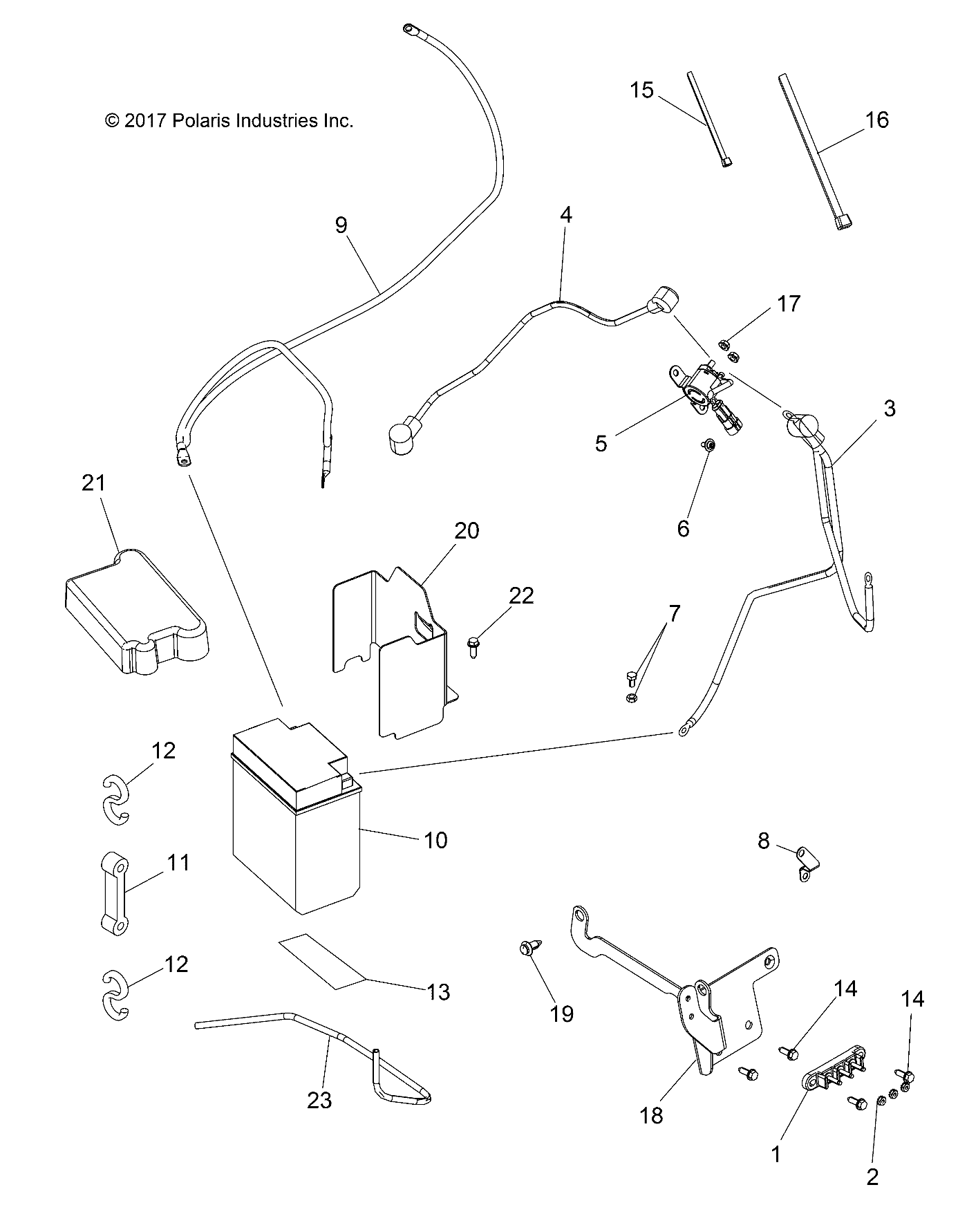 Foto diagrama Polaris que contem a peça 4017109