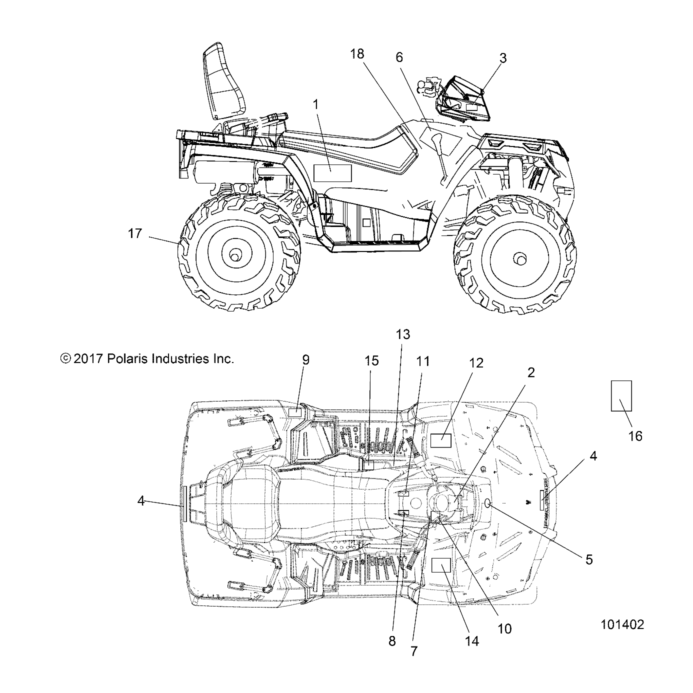 Part Number : 7188156 DECAL-GREASING POINTS TRC X3