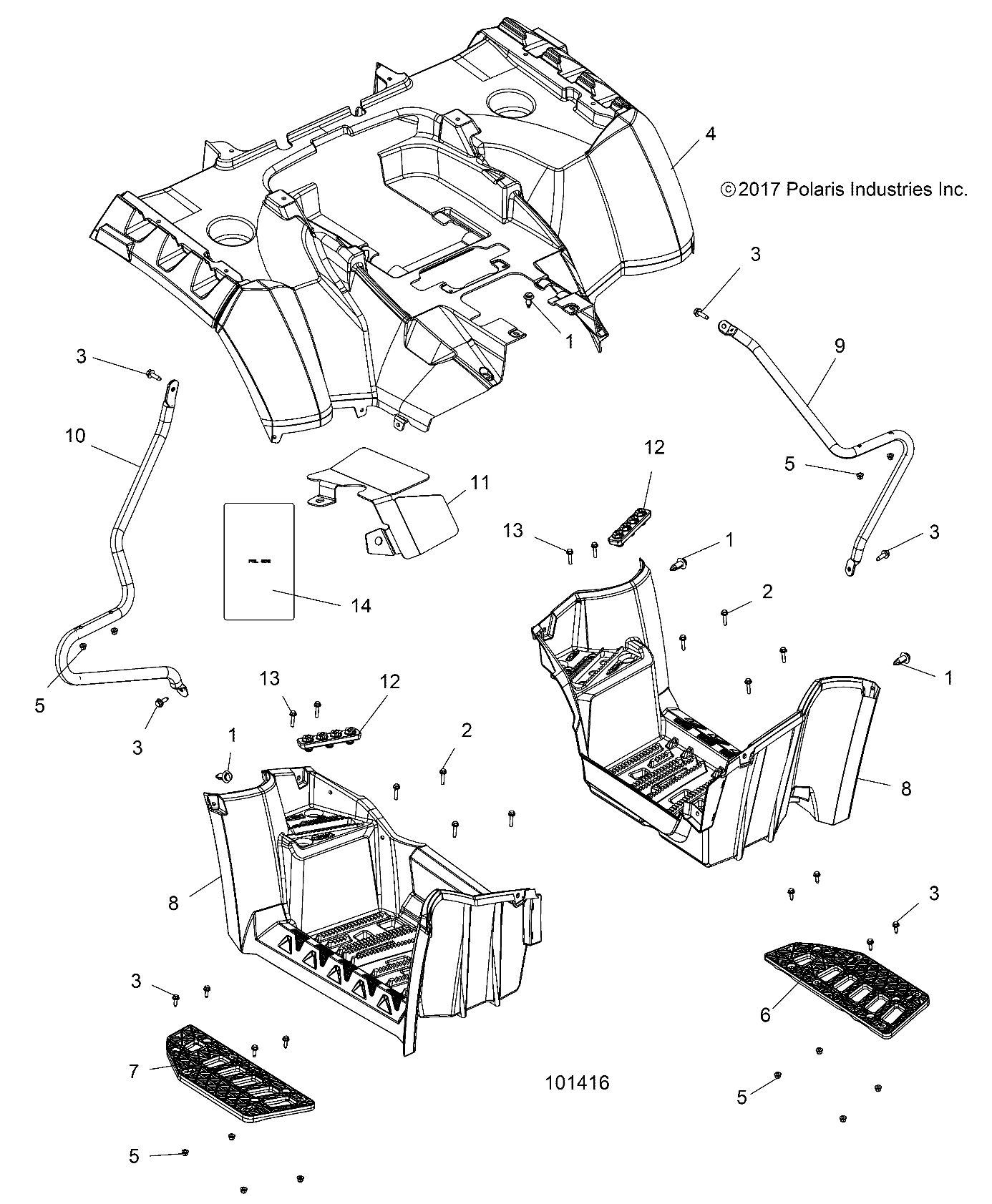 Part Number : 5453802-402 CAB  REAR  SPORTSMAN TOUR