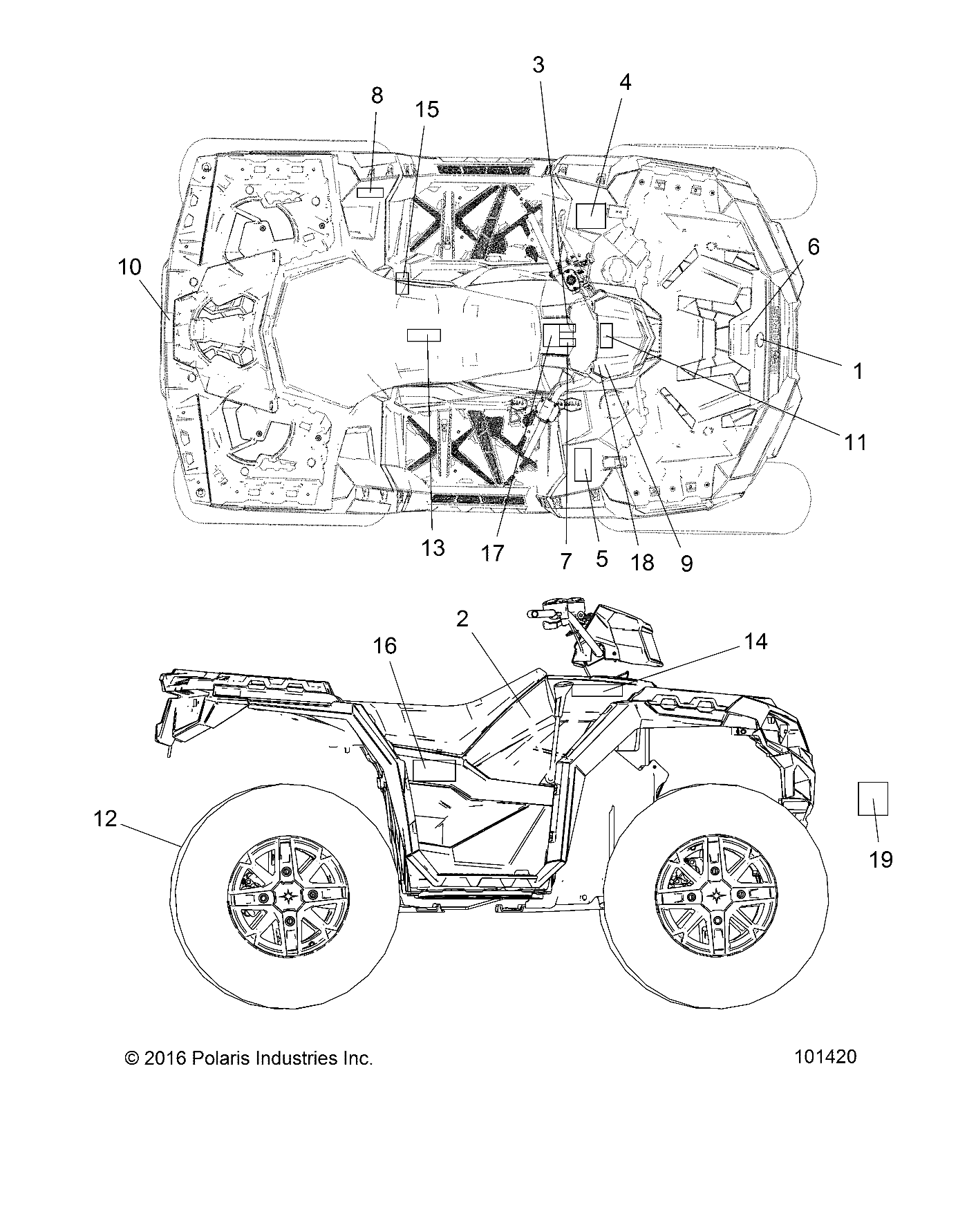 Foto diagrama Polaris que contem a peça 7185265