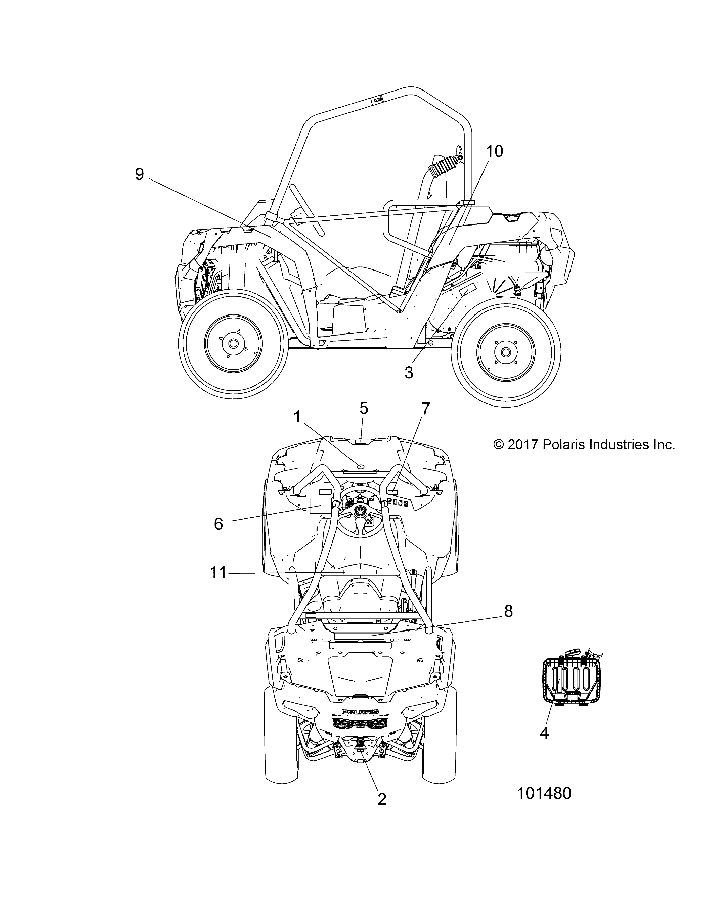 Foto diagrama Polaris que contem a peça 7173015