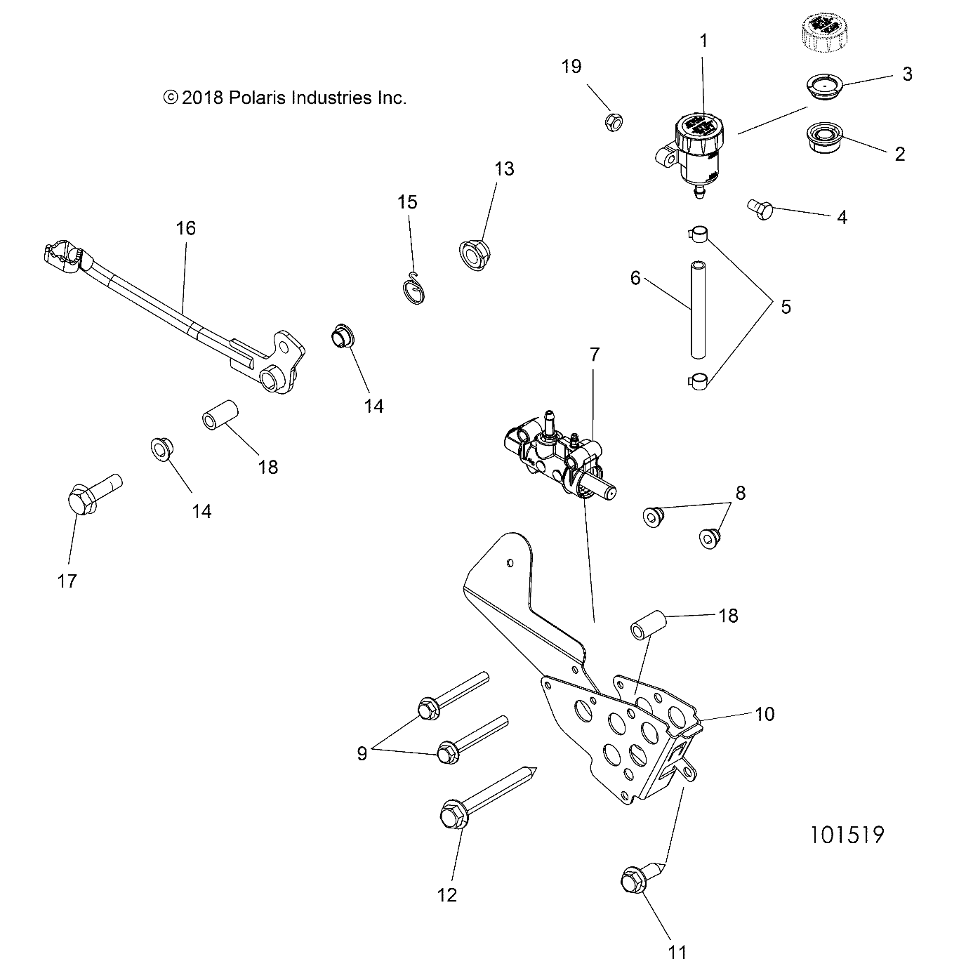 Part Number : 1913360-067 WELD-LEVER BRAKE SPMN XP BLK