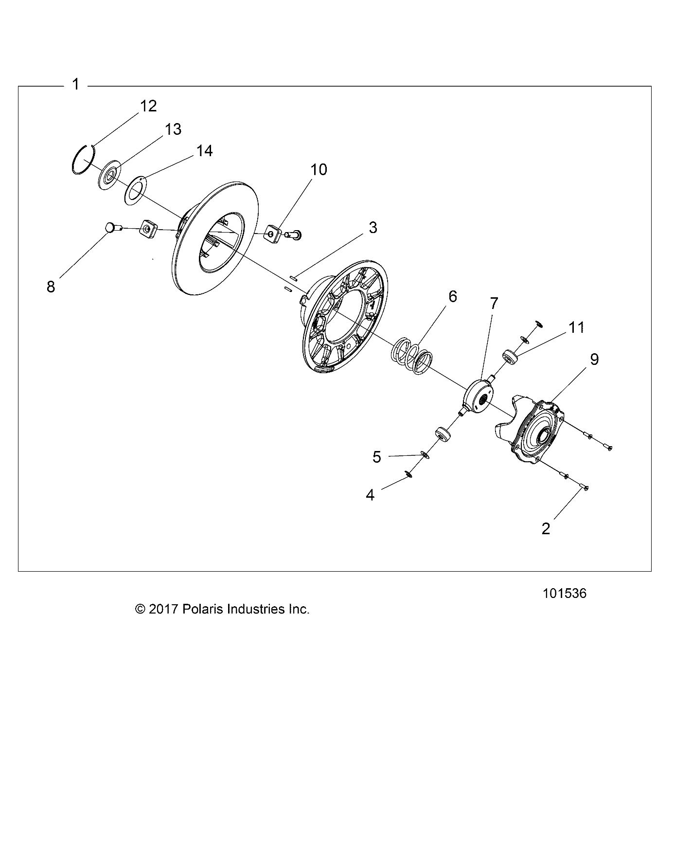 Part Number : 1323671 DRIVEN CLUTCH