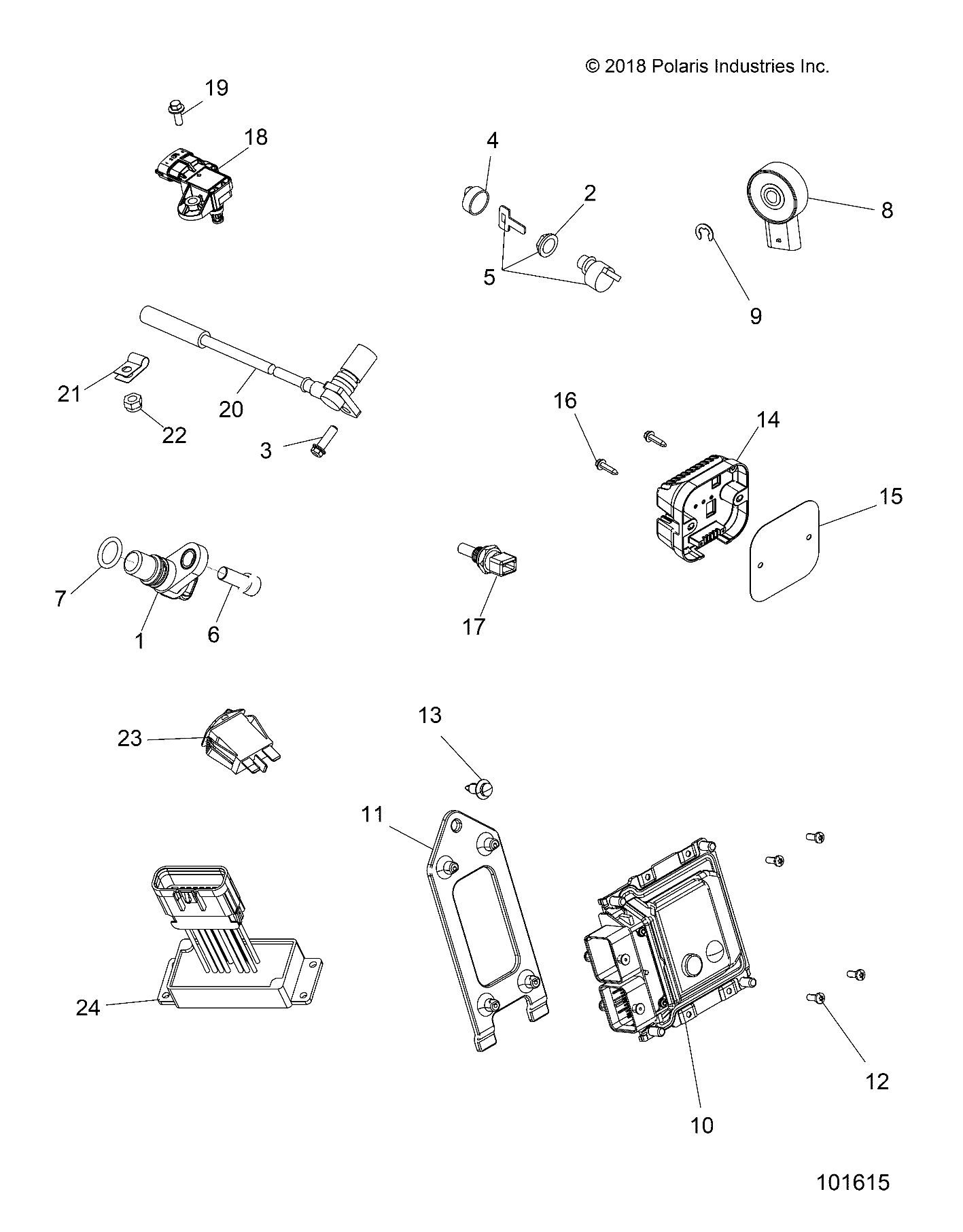 Foto diagrama Polaris que contem a peça 4015230