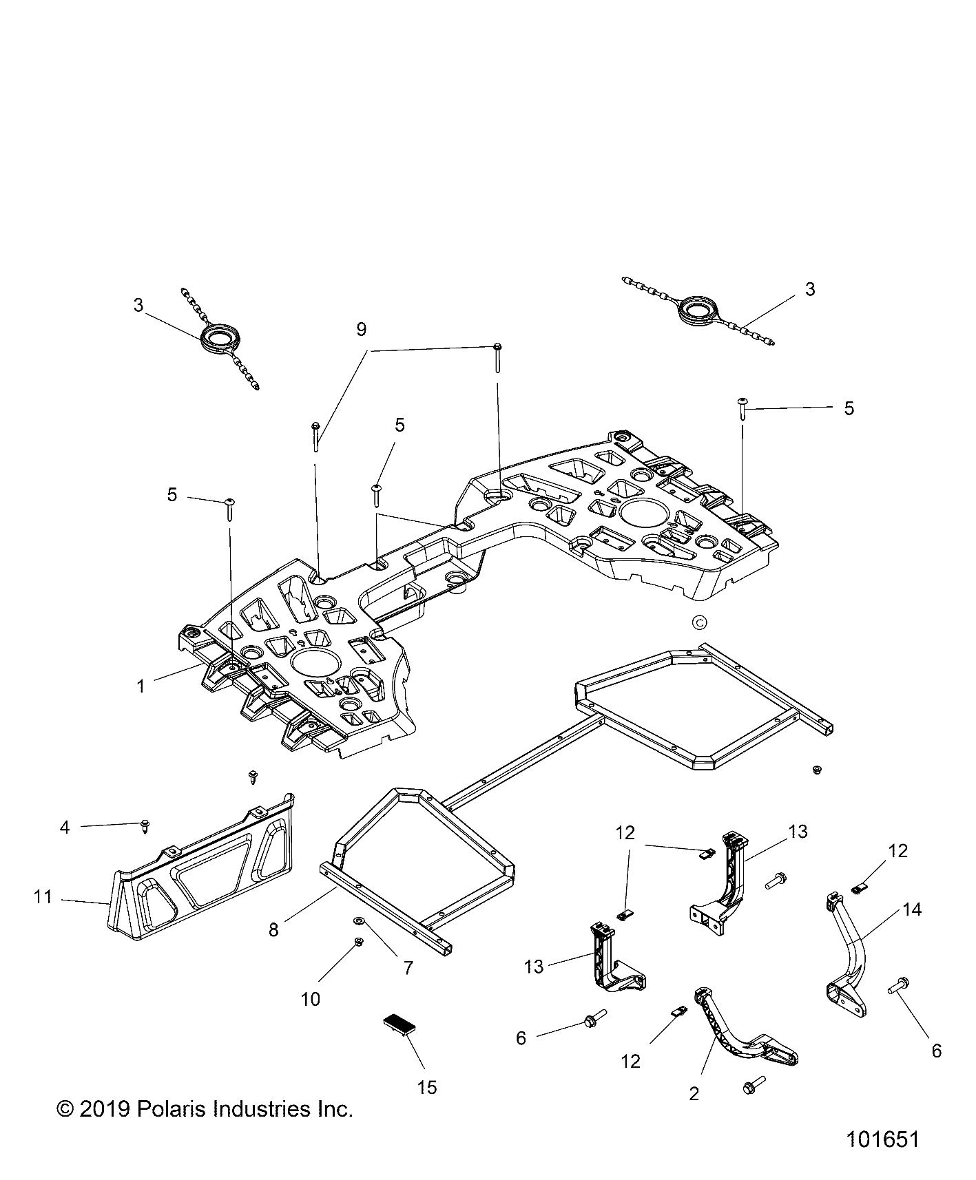 Part Number : 1017834-329 SUPPORT RACK WELD  REAR  BLACK