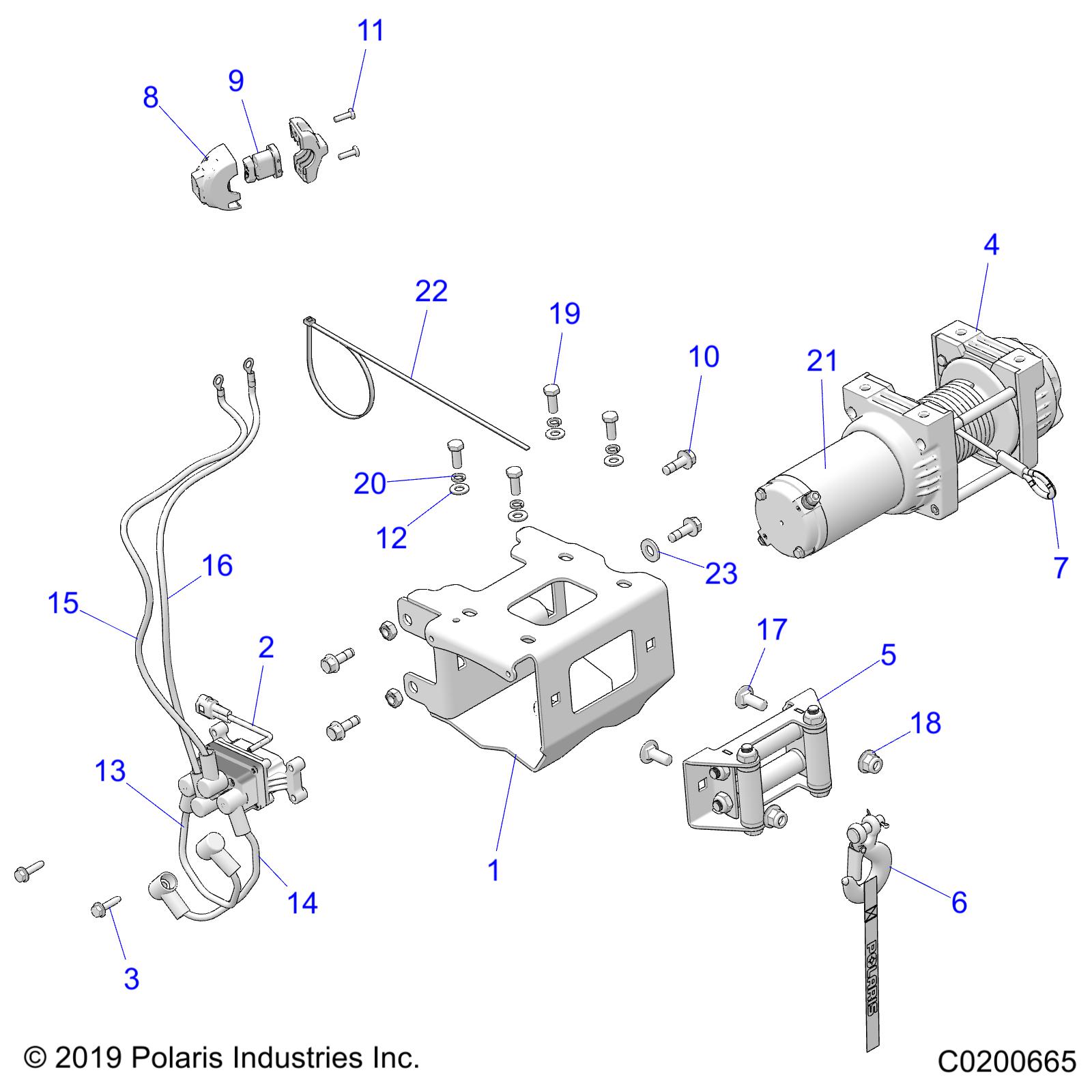 Part Number : 1022577 WELD-WINCH MT BRKT CTR ATV