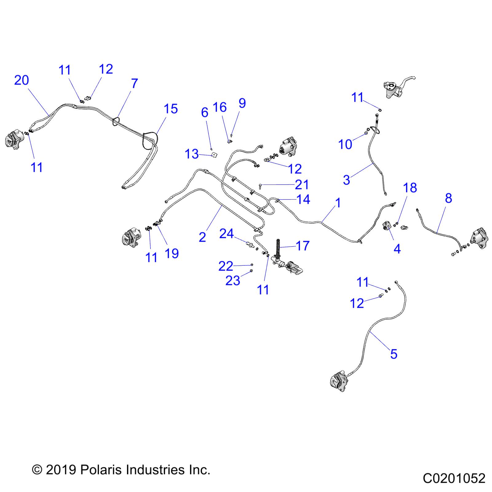 Foto diagrama Polaris que contem a peça 8360052-25