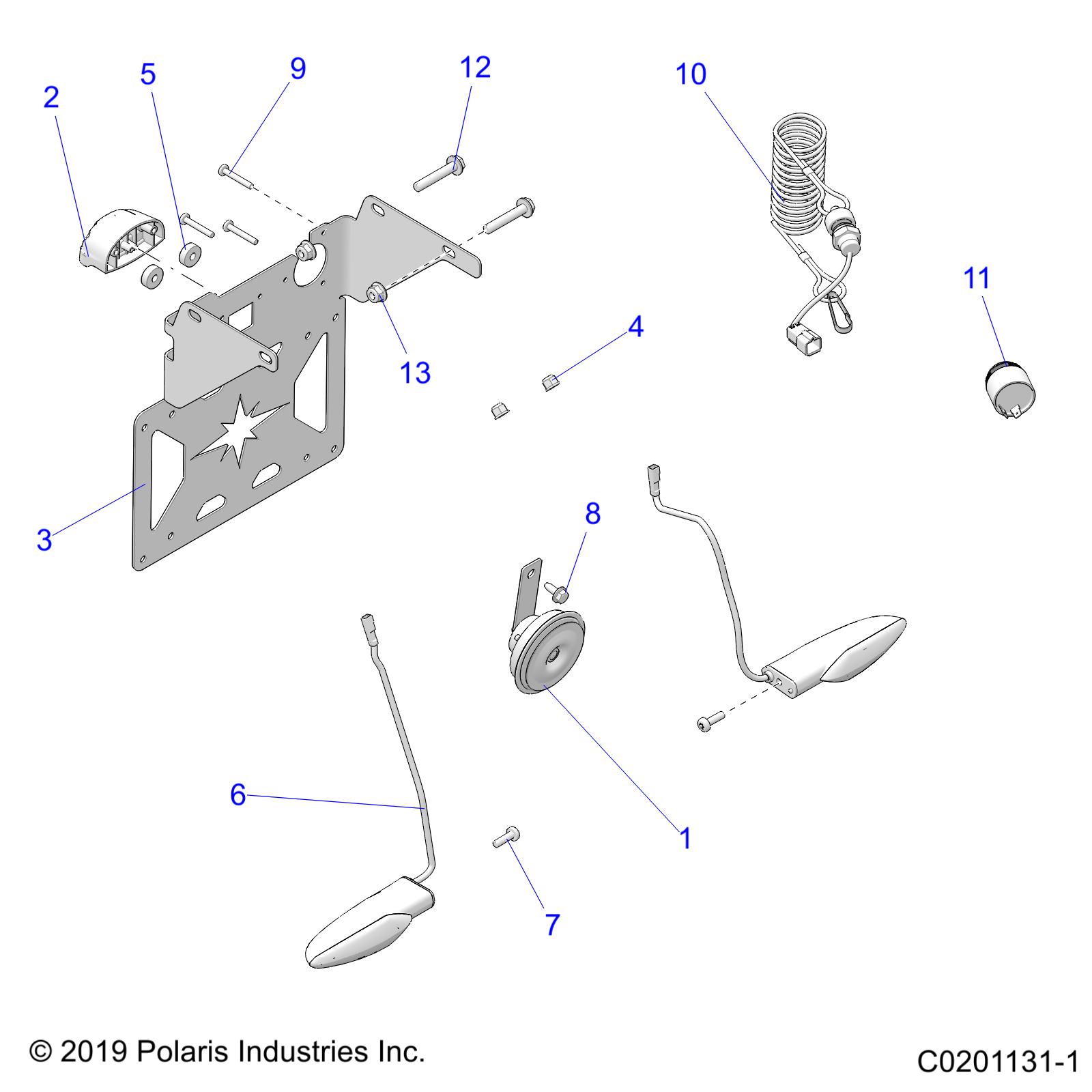 Part Number : 5269431-458 BRK-LIC.PLATE RR TRL-SKT M.BK