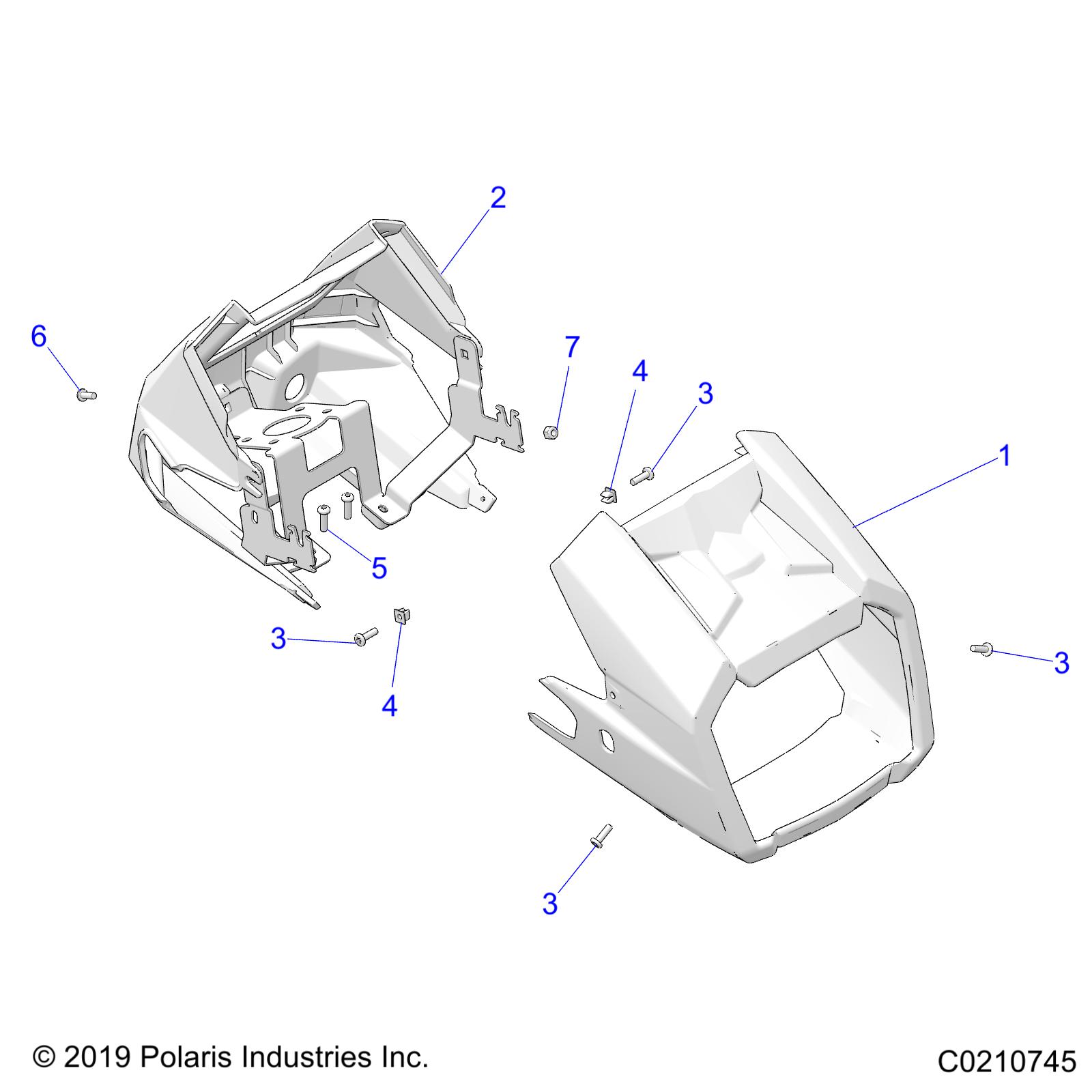 Foto diagrama Polaris que contem a peça 5451739-587