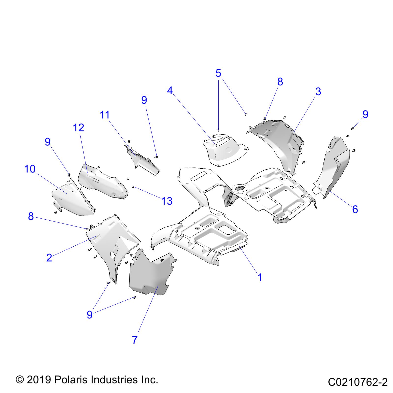 Foto diagrama Polaris que contem a peça 5439095-402