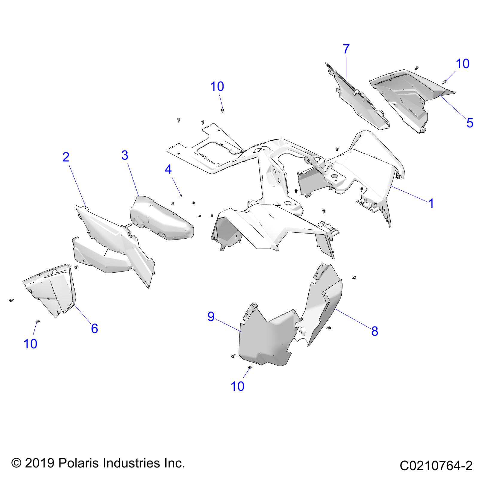 Foto diagrama Polaris que contem a peça 2636649-649