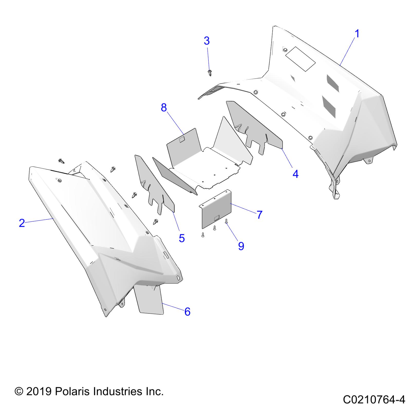 Foto diagrama Polaris que contem a peça 7661637