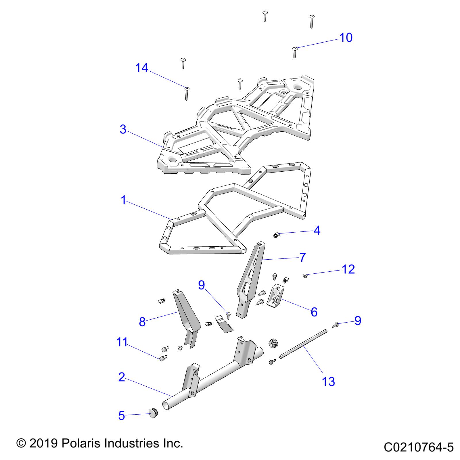 Foto diagrama Polaris que contem a peça 1018900-458