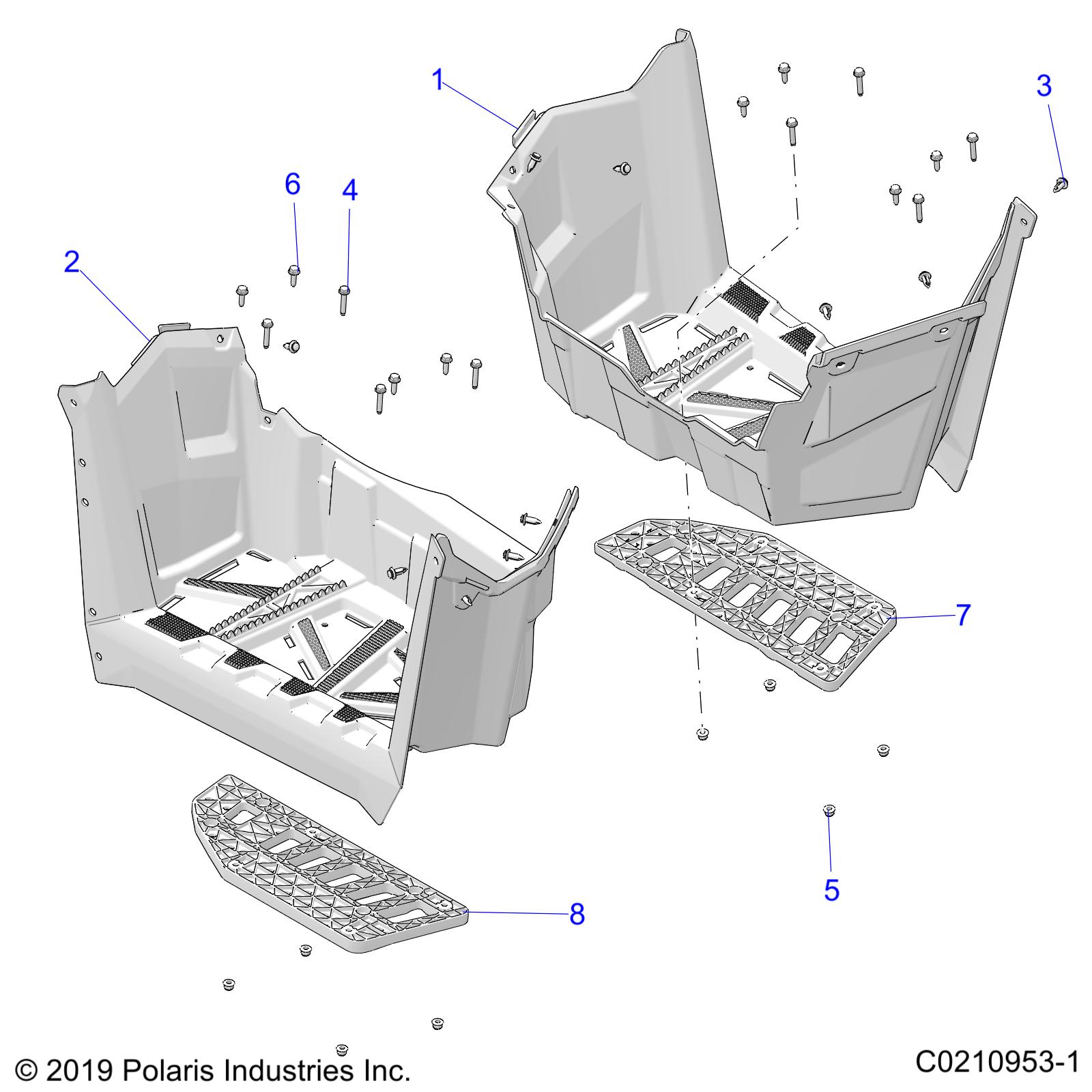 Part Number : 5455977-070 FOOTWELL-LH MOD BLK