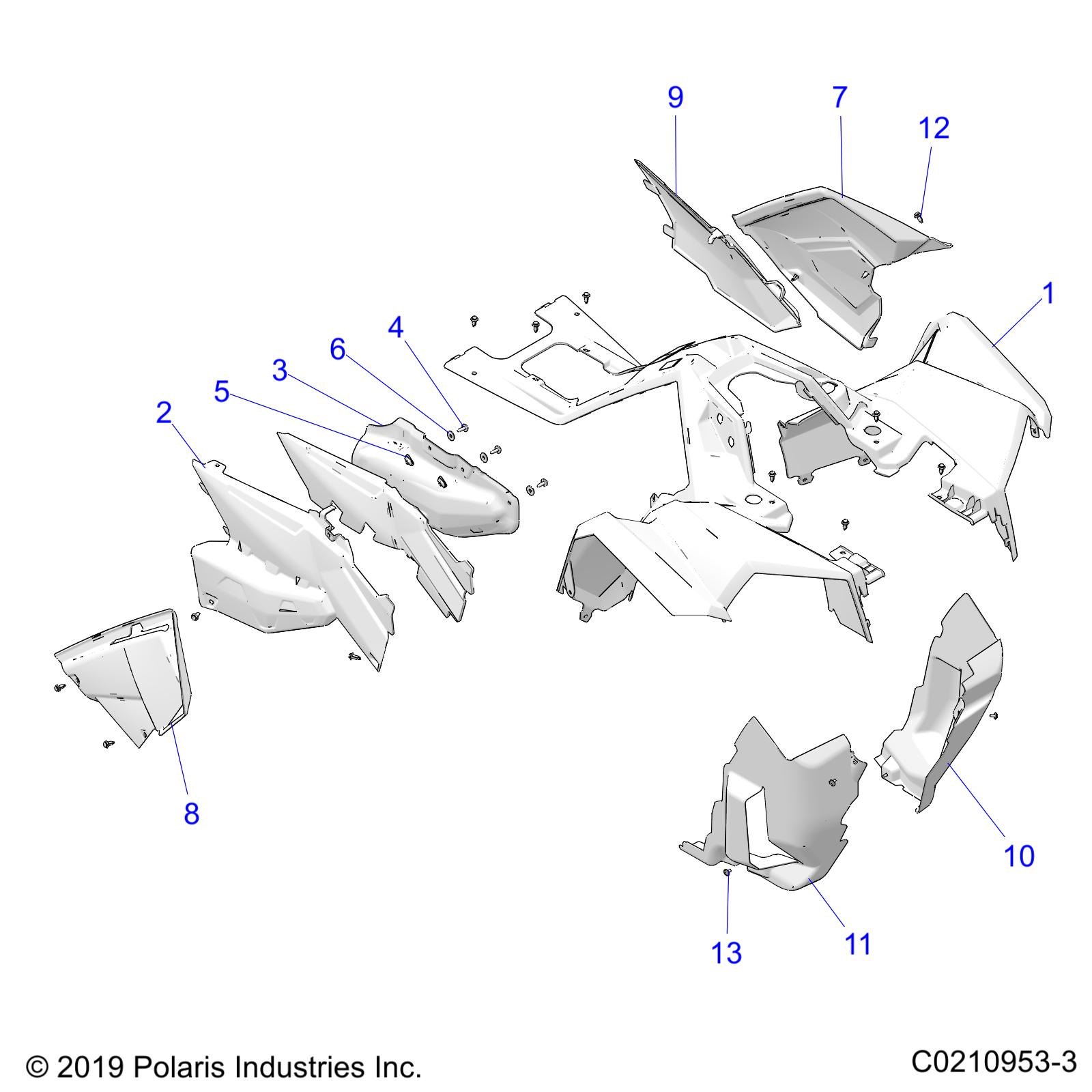 Foto diagrama Polaris que contem a peça 5455522-070